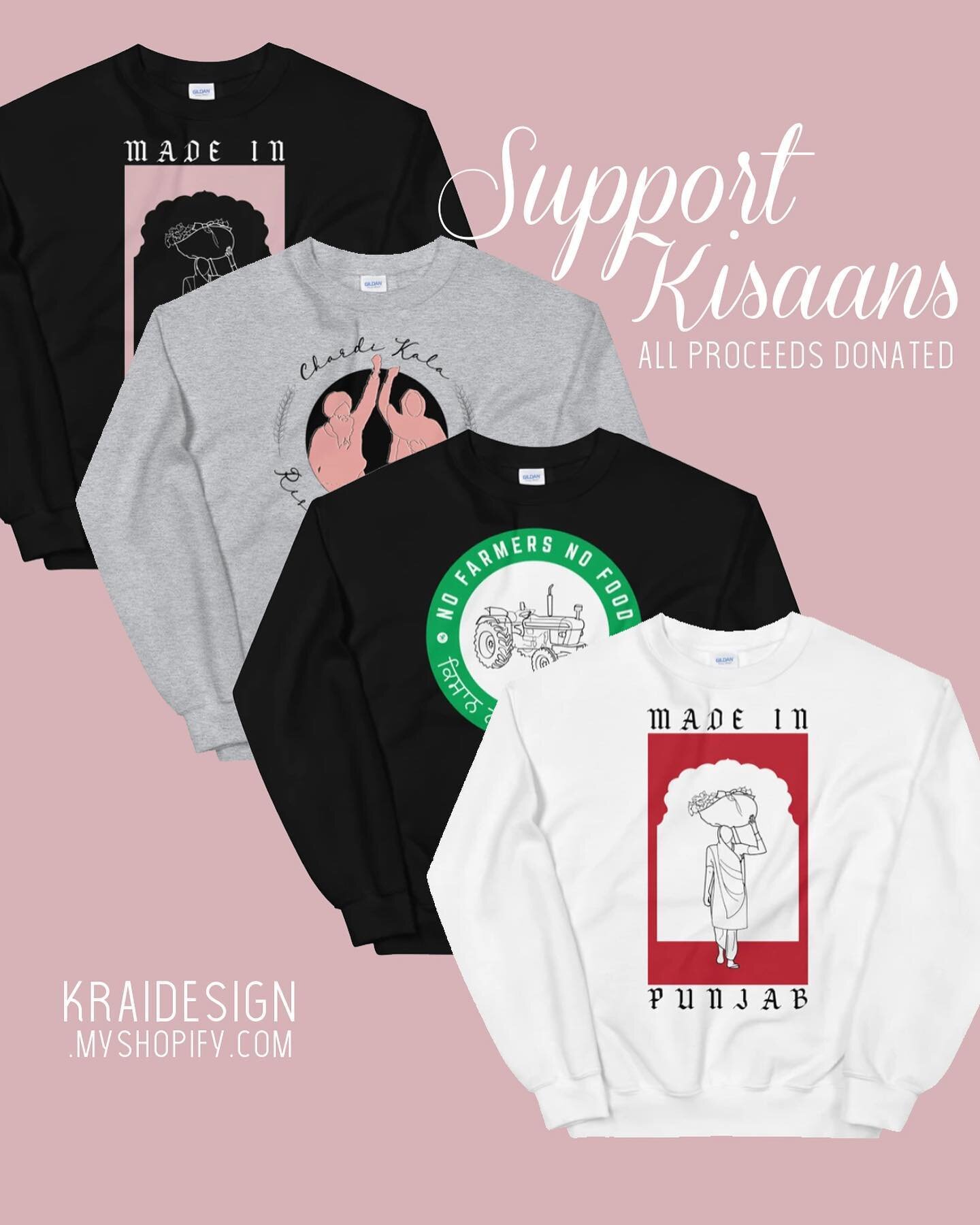 ⁣I am fundraising for the Kisaans&rsquo; Protest over this weekend! 🚜🌾⁣
⁣
It&rsquo;s been highly requested that I do this again, so I am hosting a limited time sale (ending this Monday, February 15th at midnight MST!)⁣
⁣
We are back with a lot of n