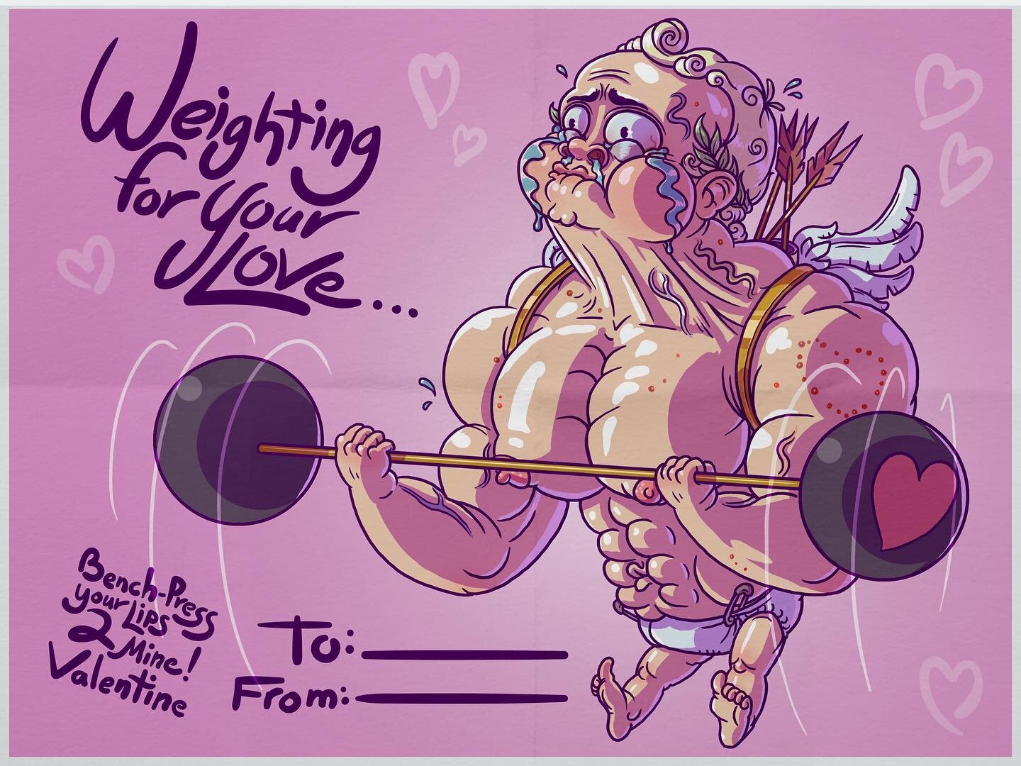 Here to lift you up this valentines!💖💖💖💖💖💖💖💖💖💖💖💖💖💖💖💖💖
#valentines #valentinescard #cupid #gym #weightlifting #muscles #illustration #cartoon #love #valentinesart #digitalart #drawing