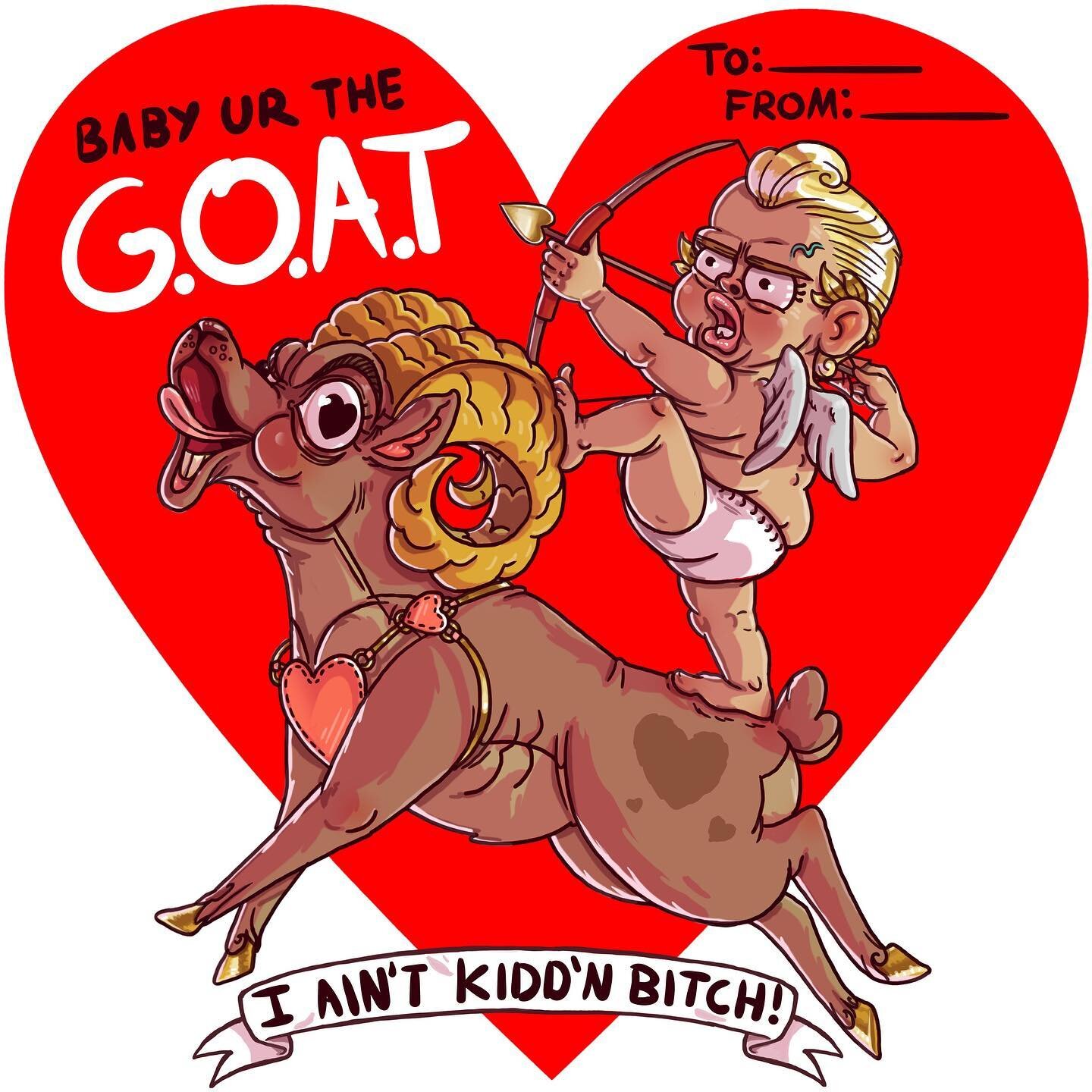 Trying to get your goat this valentines 
🐐❤️🐐❤️🐐❤️🐐❤️🐐❤️🐐❤️

#valentine #cupid #thegoat #cupid #illustration #cartoon #art #kid #photoshop #funny #instaartist #artsy #draw #digitalart #comic