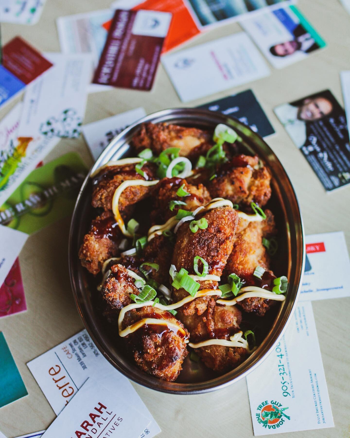 #wingsoftheweek

Meet the Kara-age wing, 
(Pronounced &ldquo;Karah-ah-gay&rdquo;) 
A crispy Japanese style wing, topped with Okonomi sauce, Kewpie Mayonnaise and fresh green onions

Grab yours while supplies last, we&rsquo;re open today from 11:30-9p