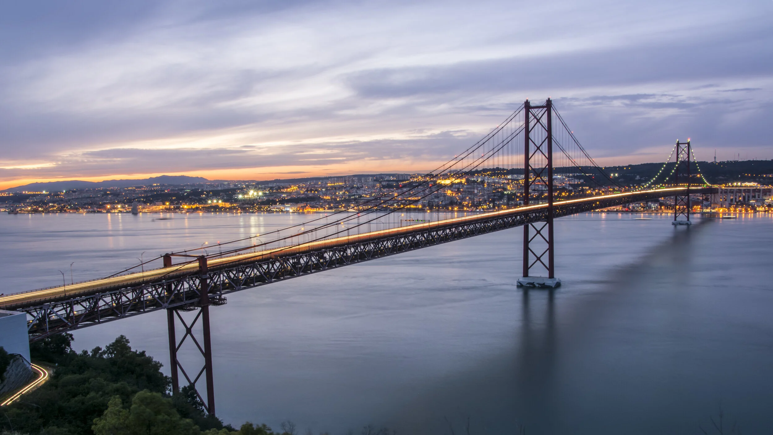 Ponte 25 de Abril at Dusk, Portugal