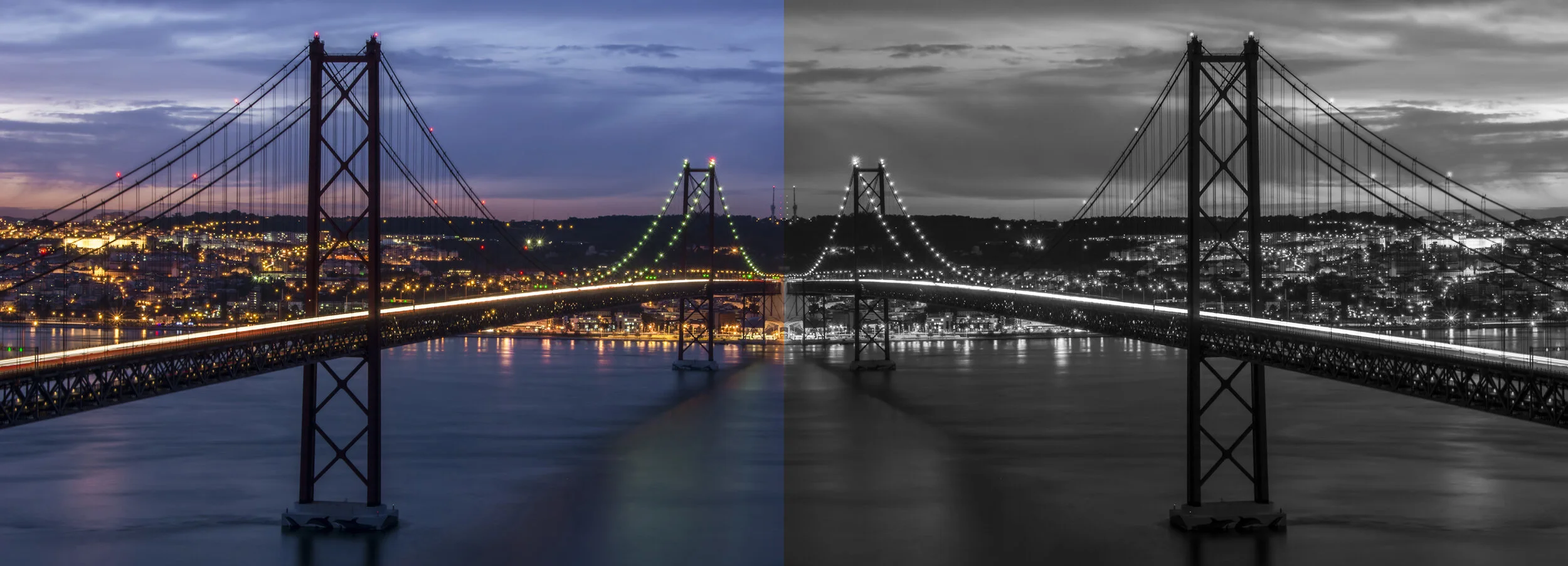 Ponte 25 de Abril at Dusk, Portugal