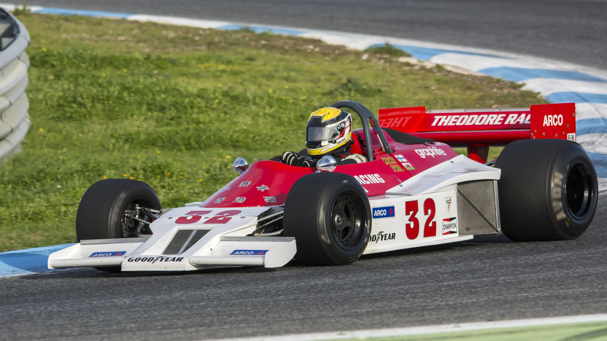 Estoril Circuit, Portugal. Theodore Racing Ford Cosworth 1976 - Estoril Classics F1 Winter Testing Mar 2017