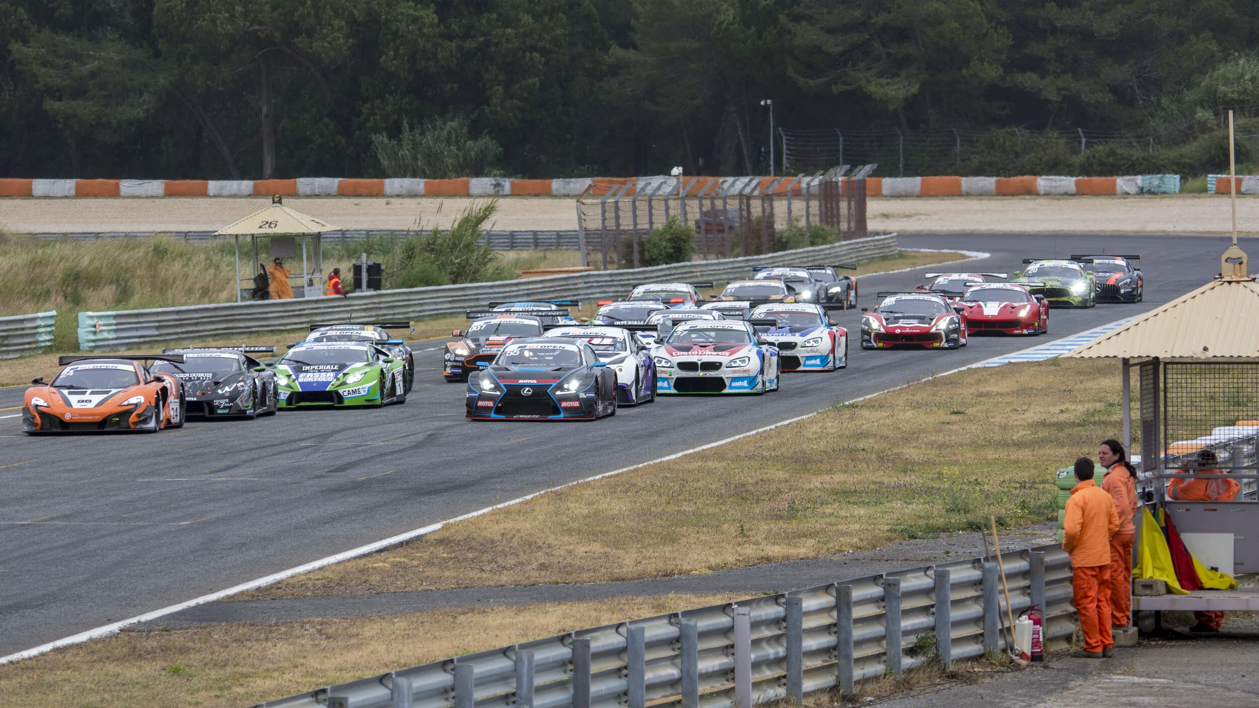 Estoril Circuit, Portugal. Int GT Open Apr 2017. Race 2 Rolling Start