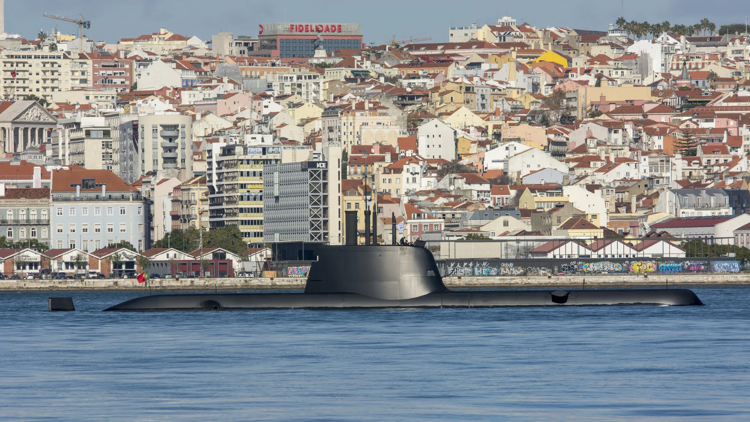 Lisbon, Portugal. 700 Years Celerations Of The Portuguese Navy Dec 2017. Submarine NRP Arpão