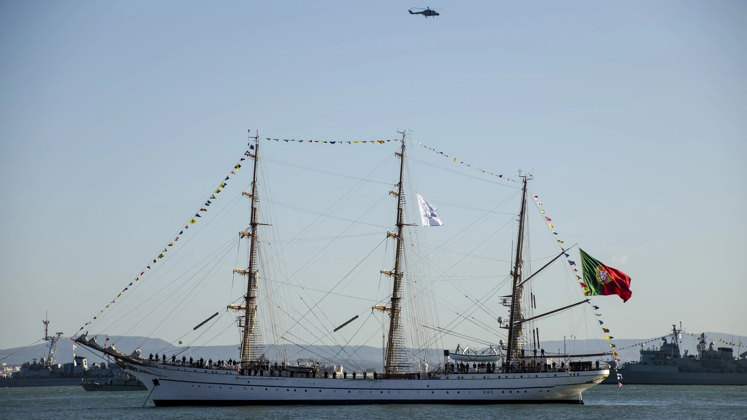 Lisbon, Portugal. 700 Years Celerations Of The Portuguese Navy Dec 2017. NRP Sagres