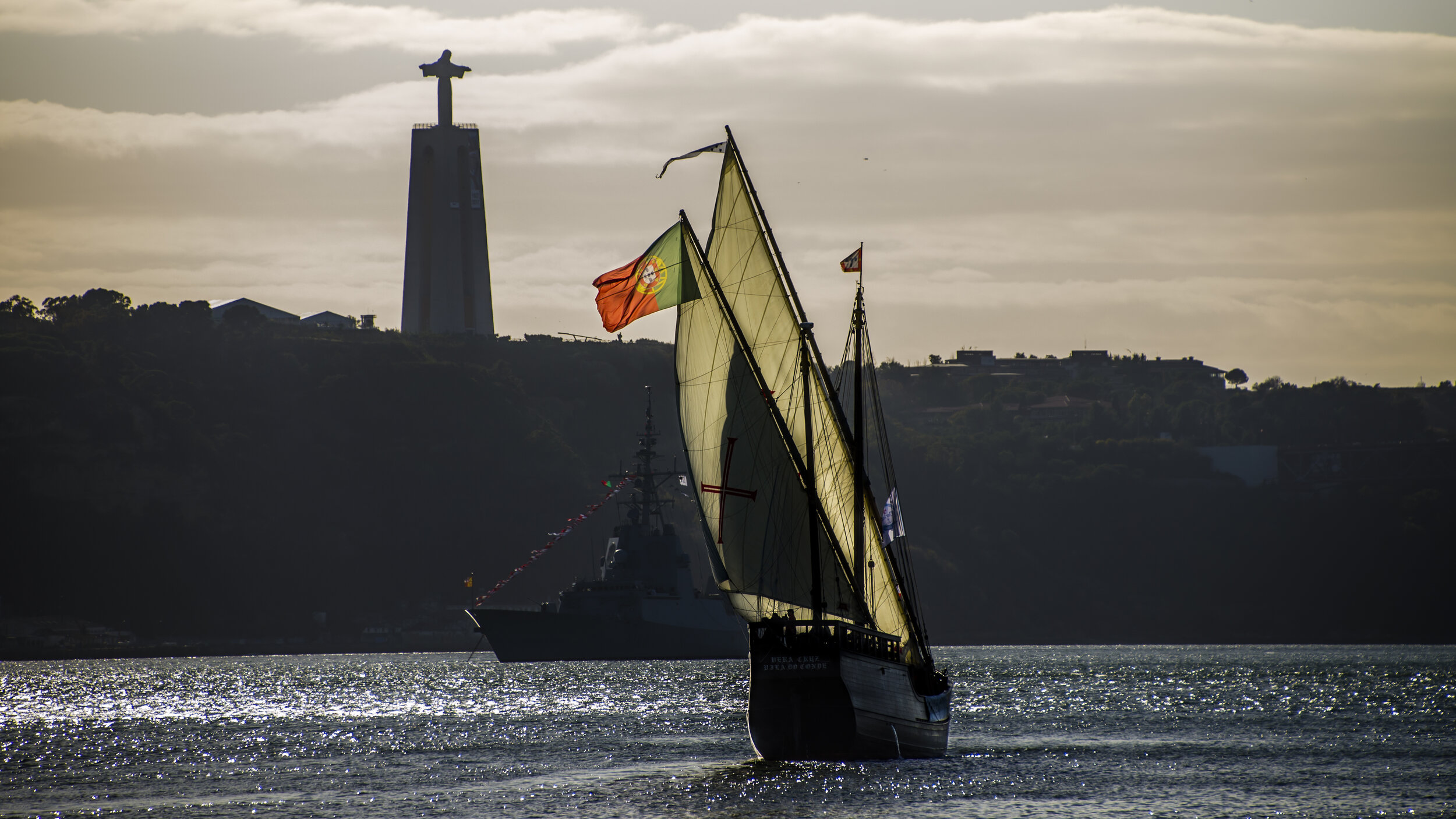 Lisbon, Portugal. 700 Years Celerations Of The Portuguese Navy Dec 2017. Caravela Vera Cruz