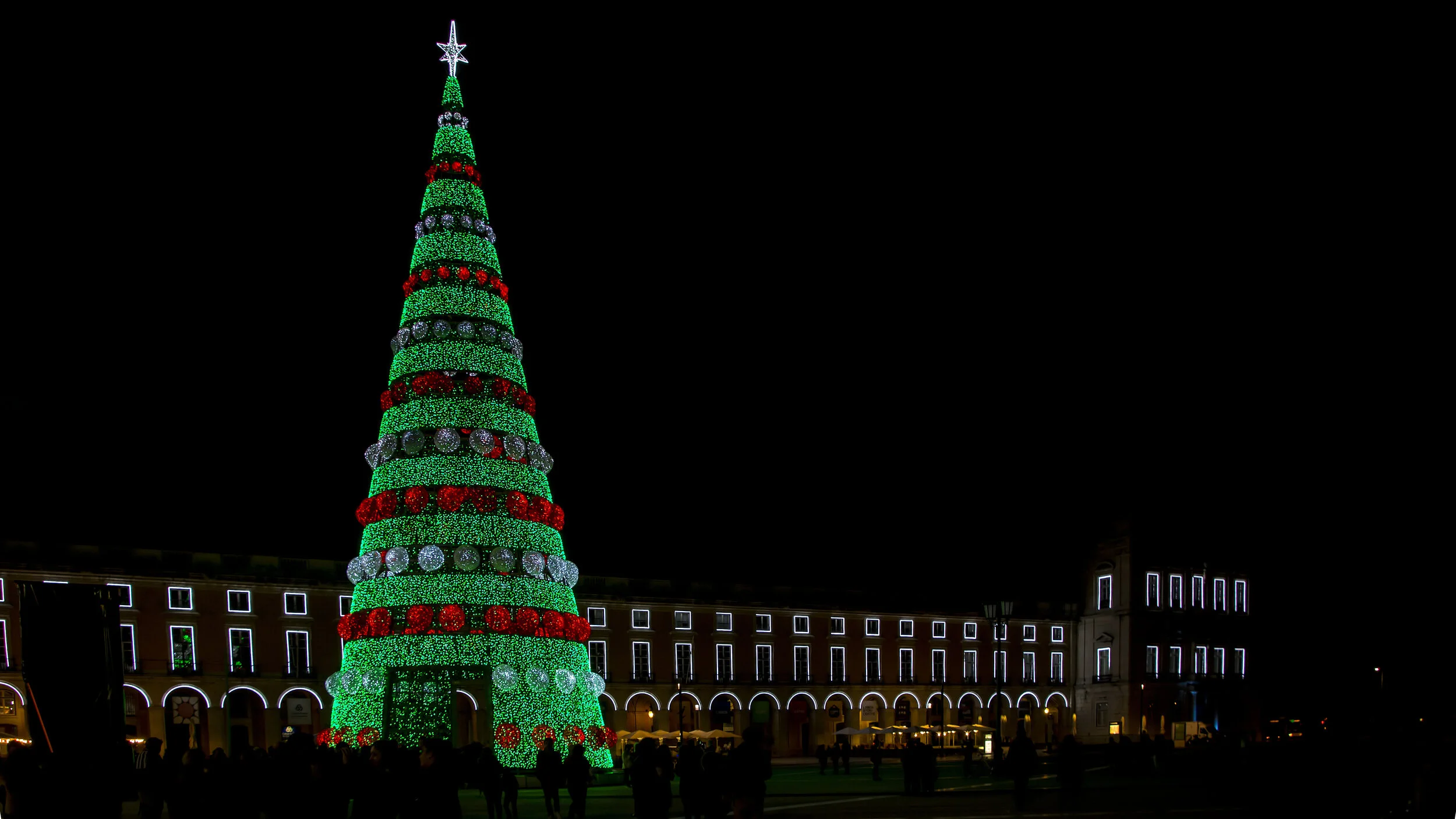 Lisbon, Portugal. Annual Christmas Tree in Praça do Comércio