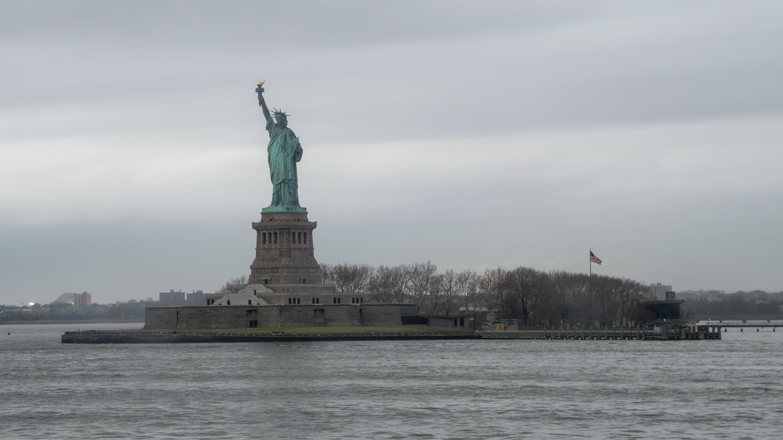 New York City.  Liberty Island and Statue of Liberty