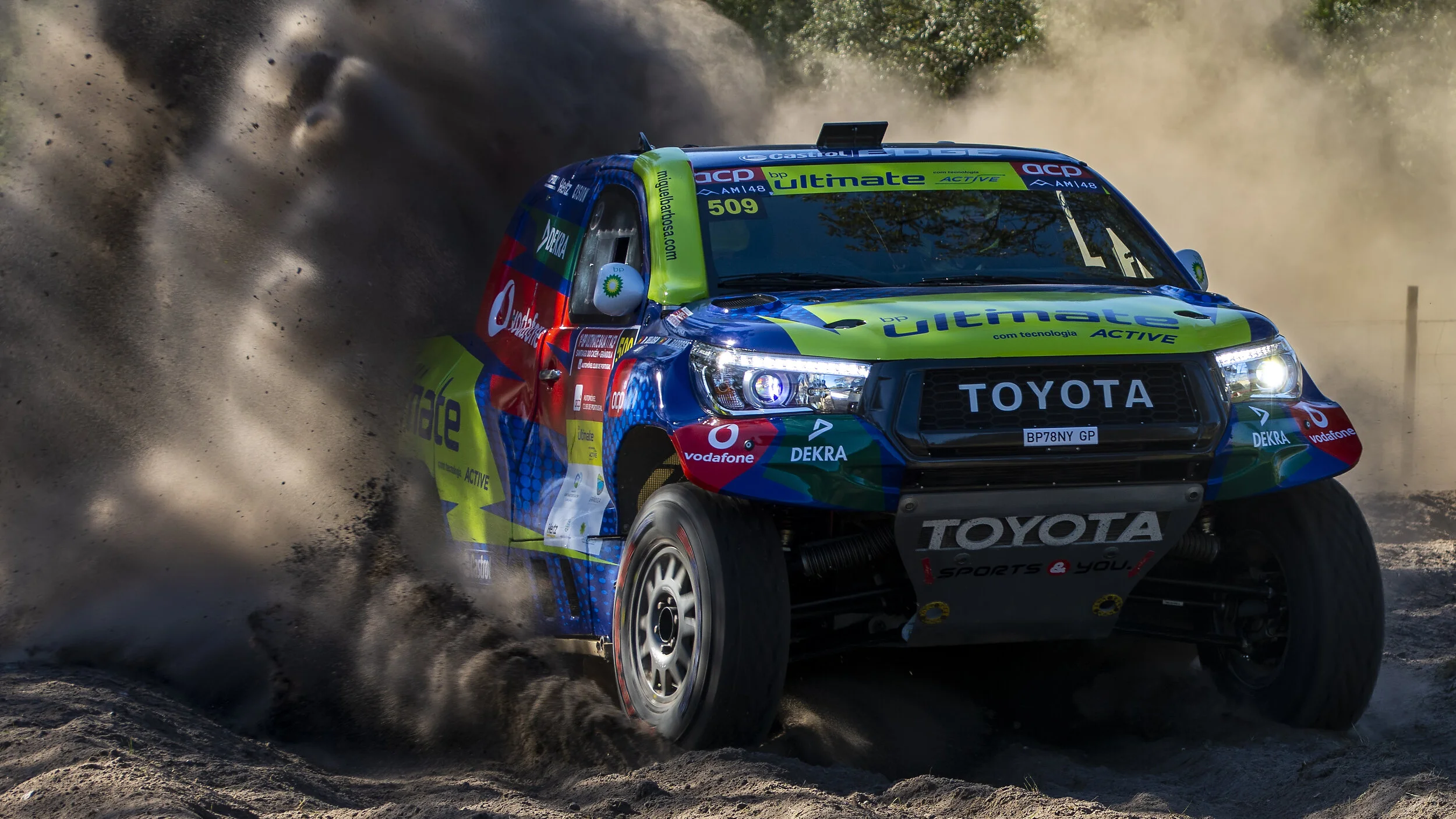 Santiago do-Cacém-Grândola, Portugal. Baja TT ACP Feb 2020. Miguel Barbosa & Pedro Velosa - Toyota Hilux