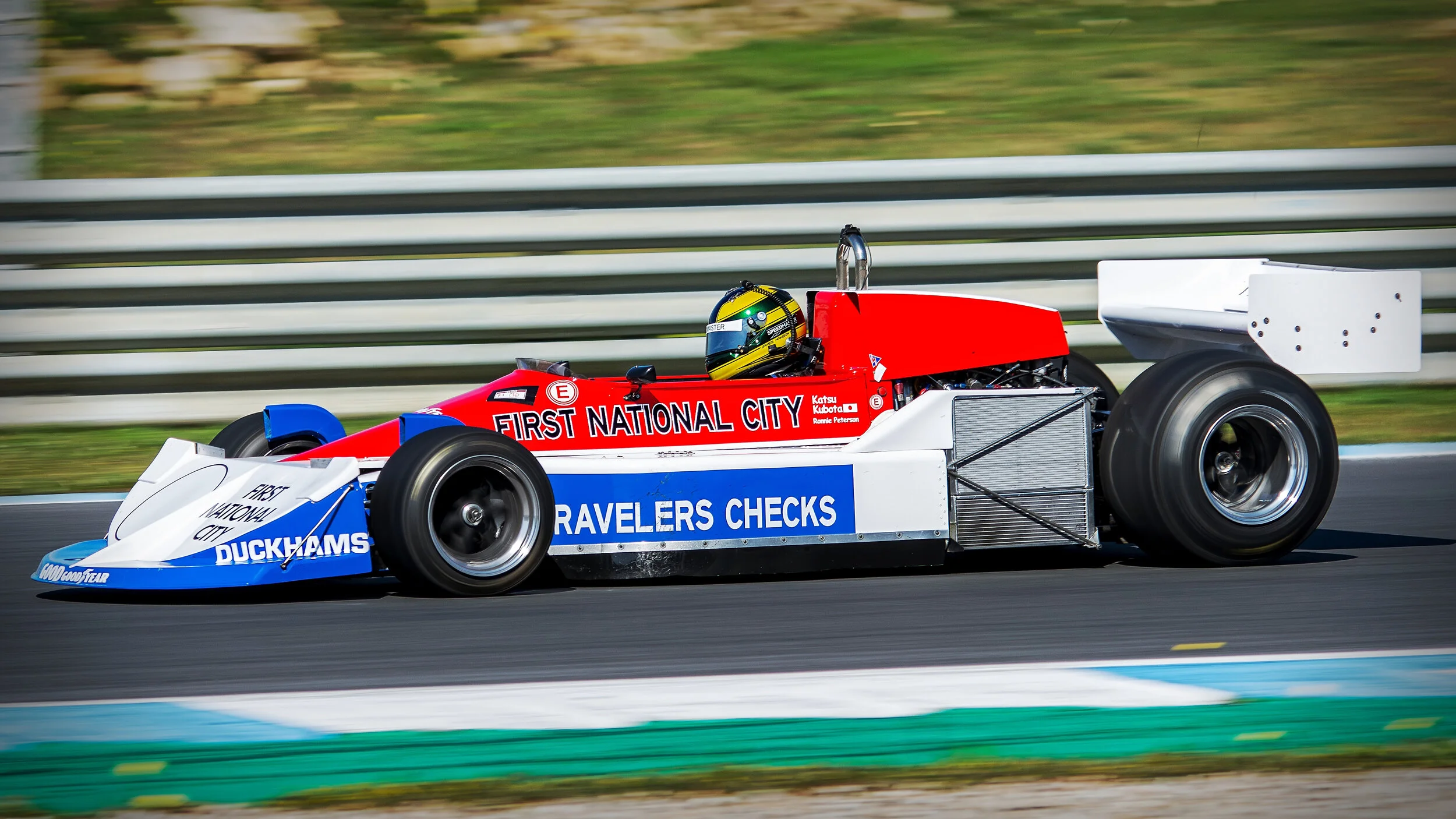 Estoril Circuit, Portugal.  Race Ready Historic Racing. 1976 March Engineering March 761. Originally Driven by Ronnie Peterson.