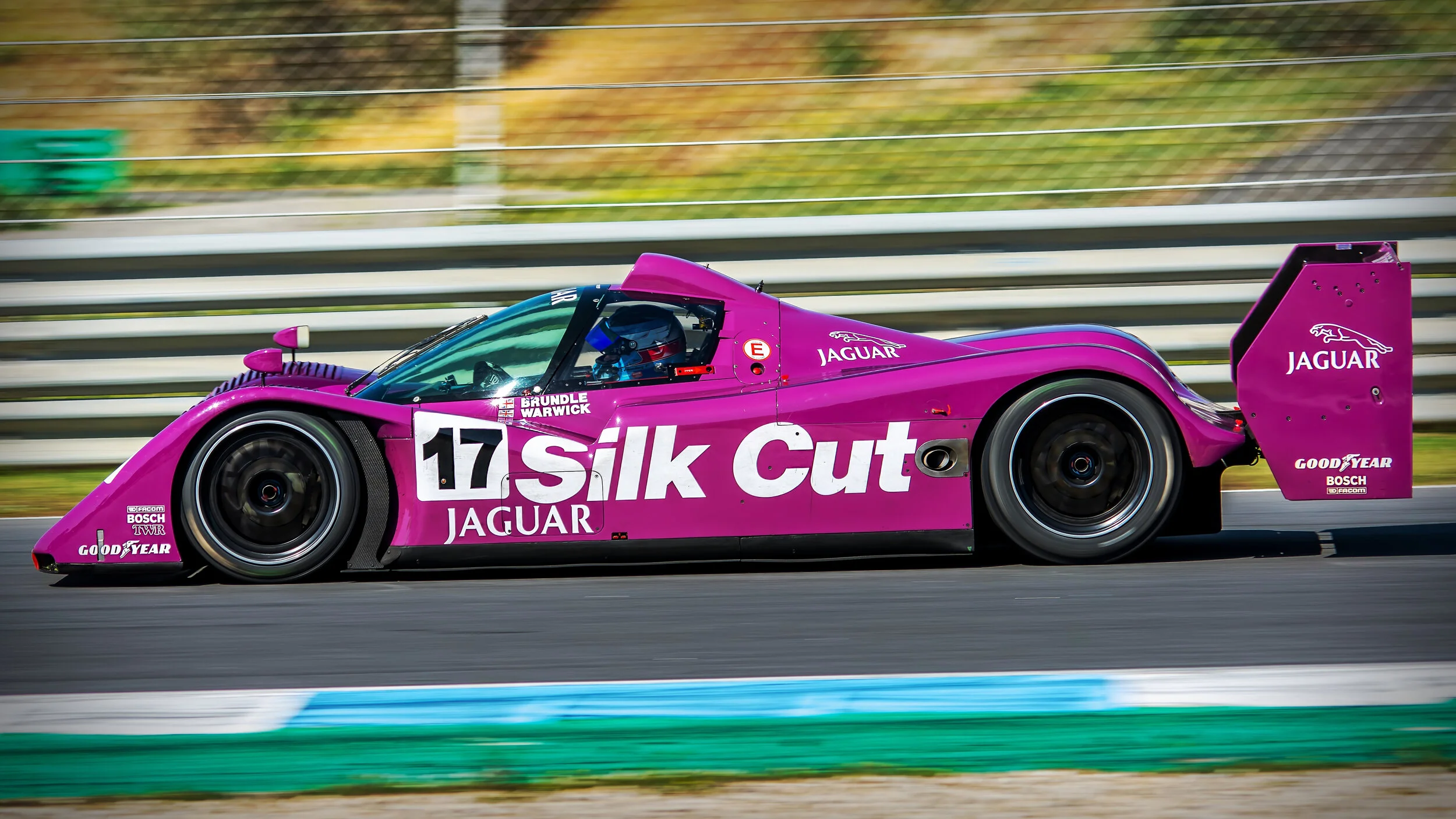 Estoril Circuit, Portugal.  Race Ready Historic Racing. 1991 Group C Jaguar XJR14. Originally Driven by Martin Brundle & Derek Warwick.