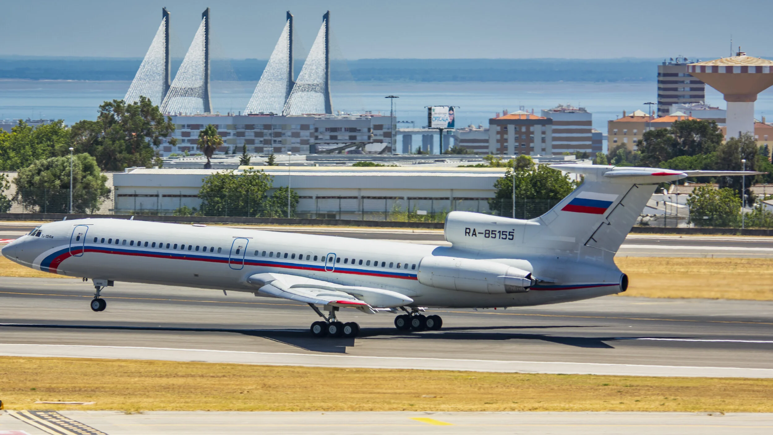 LPPT (Lisbon, Portugal). Russian Air Force RA-85155 Tupolev Tu-154M