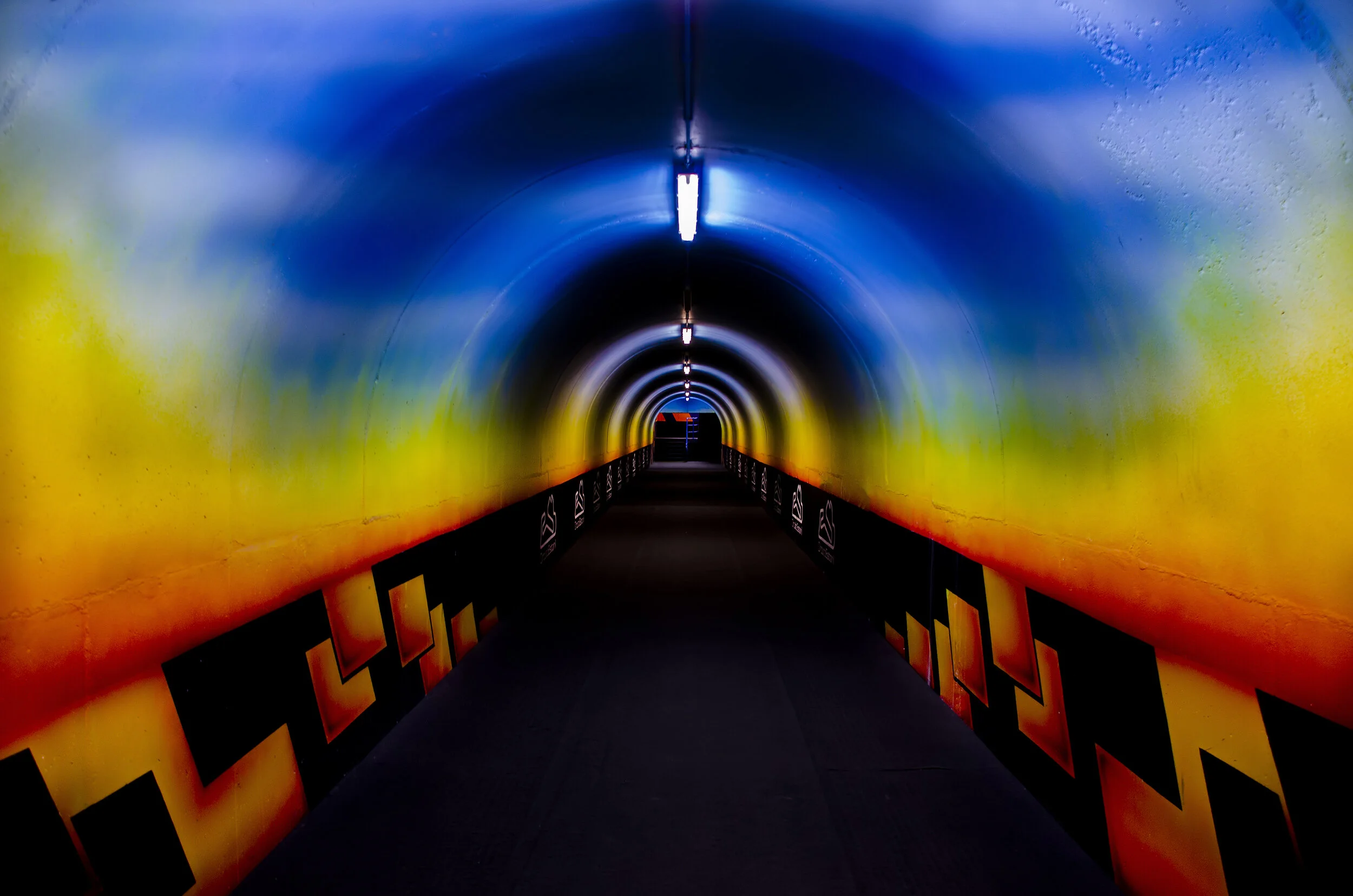 Estoril Circuit, Portugal. Tunnel to Paddock