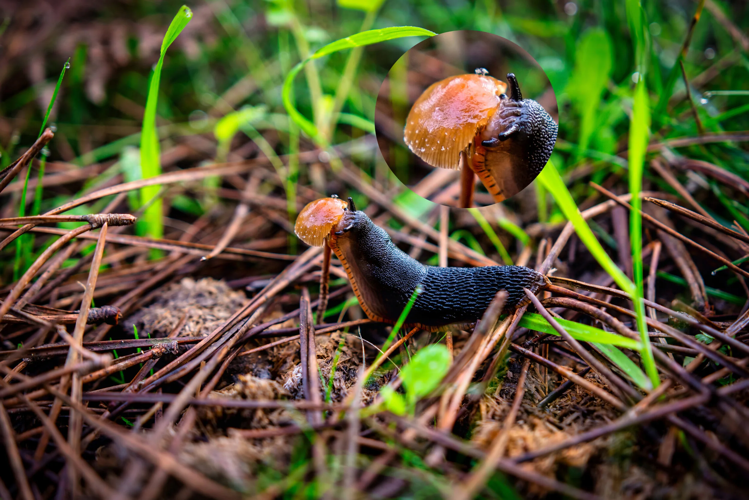 Slug "Lunchtime". Serra de Sintra, Portugal