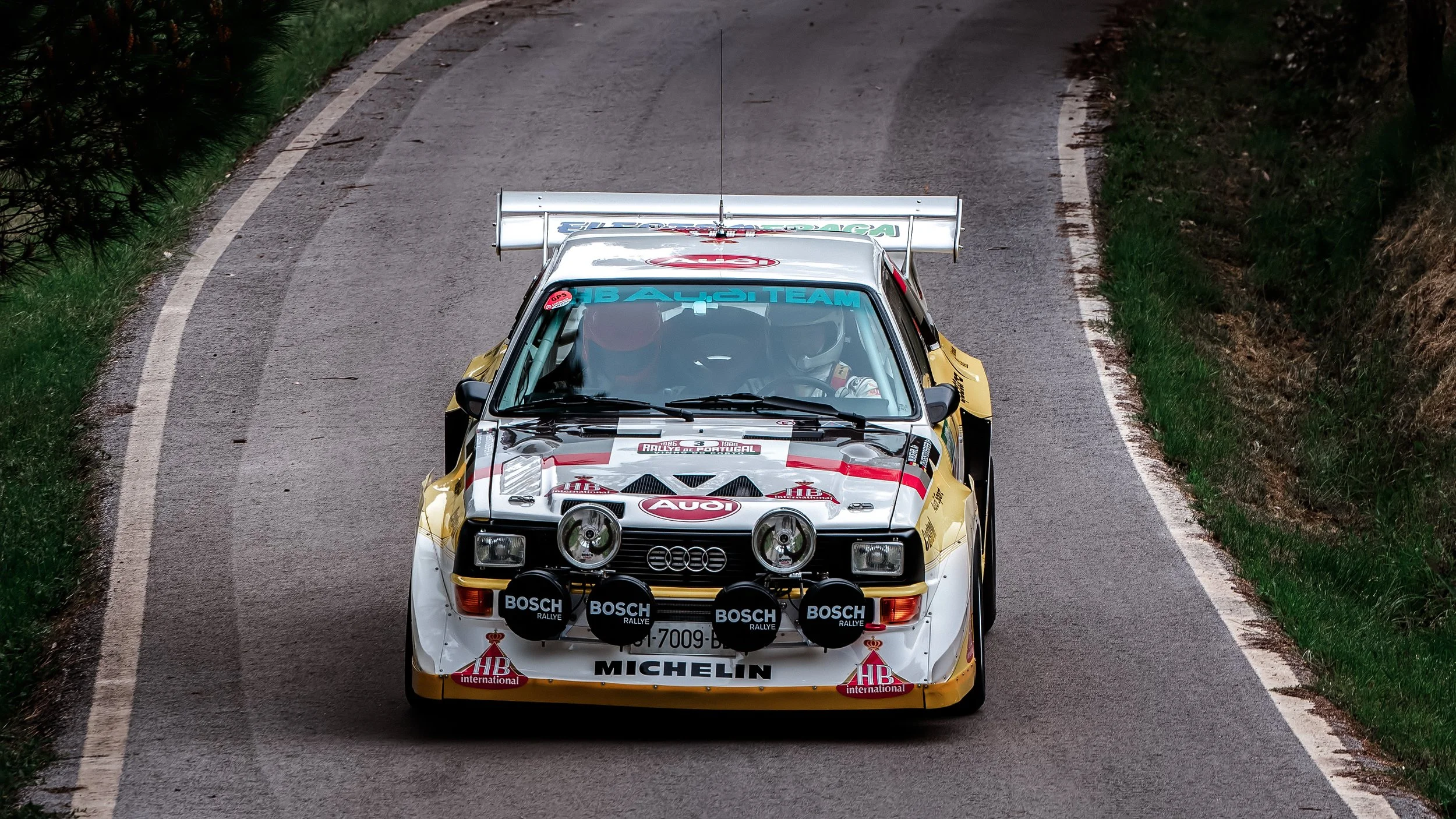 Rallye Das Camélias Apr 2026. 1985 Audi Sport Quattro S1 E2 Group B Rally Car. 
This Car was originally driven by 2 times WRC Rally Champion Driver Walter Röhrl and Navigator Christian Geistdörfer