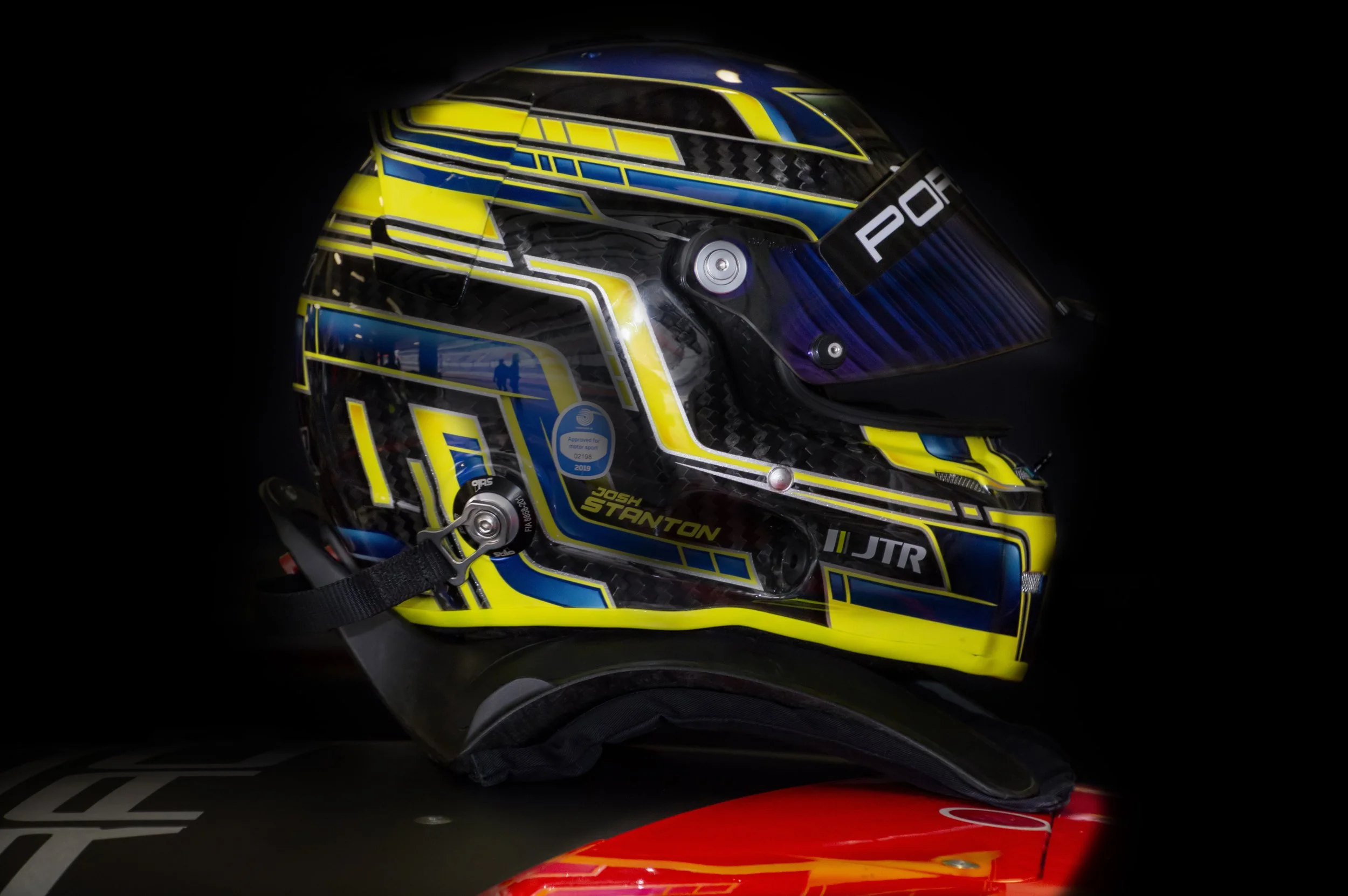 Portimão Circuit, Portugal. Porsche Sprint Challenge Southern Europe Portimão 2023.
Helmet of driver Josh Stanton