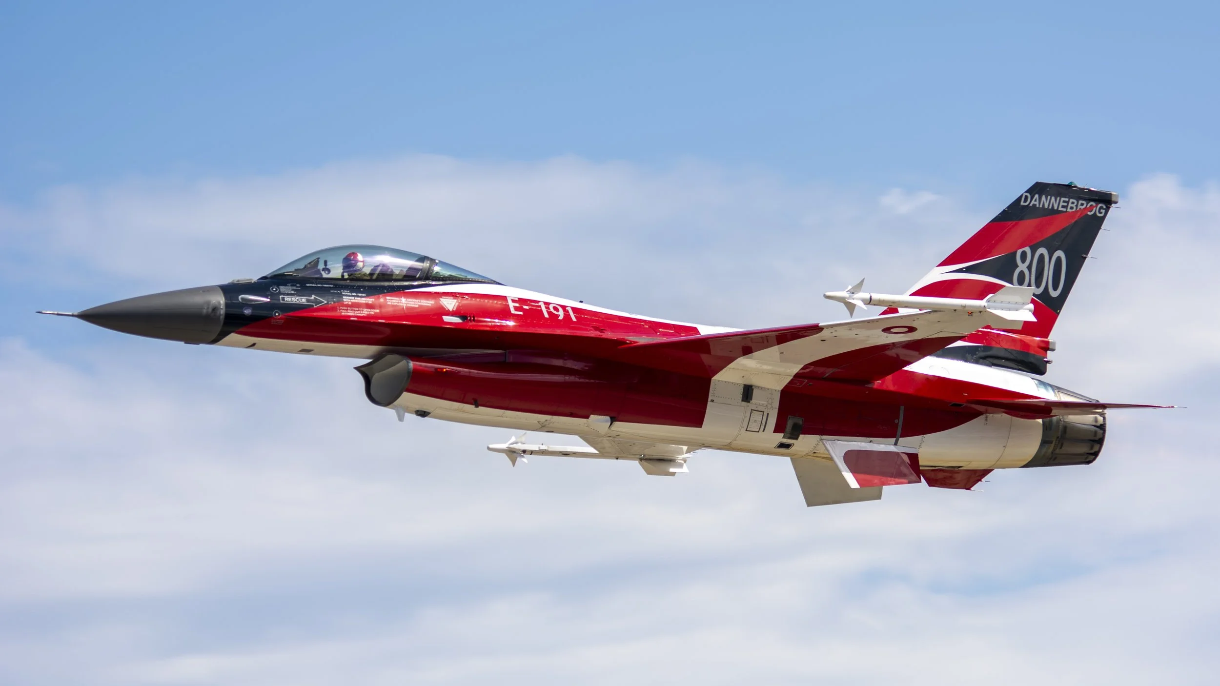 FAP BA5 Open Day 2018 Sept 2022 - The Royal Danish Air Force (RDAF) E-191 General Dynamics F-16AM Dannebrog 800