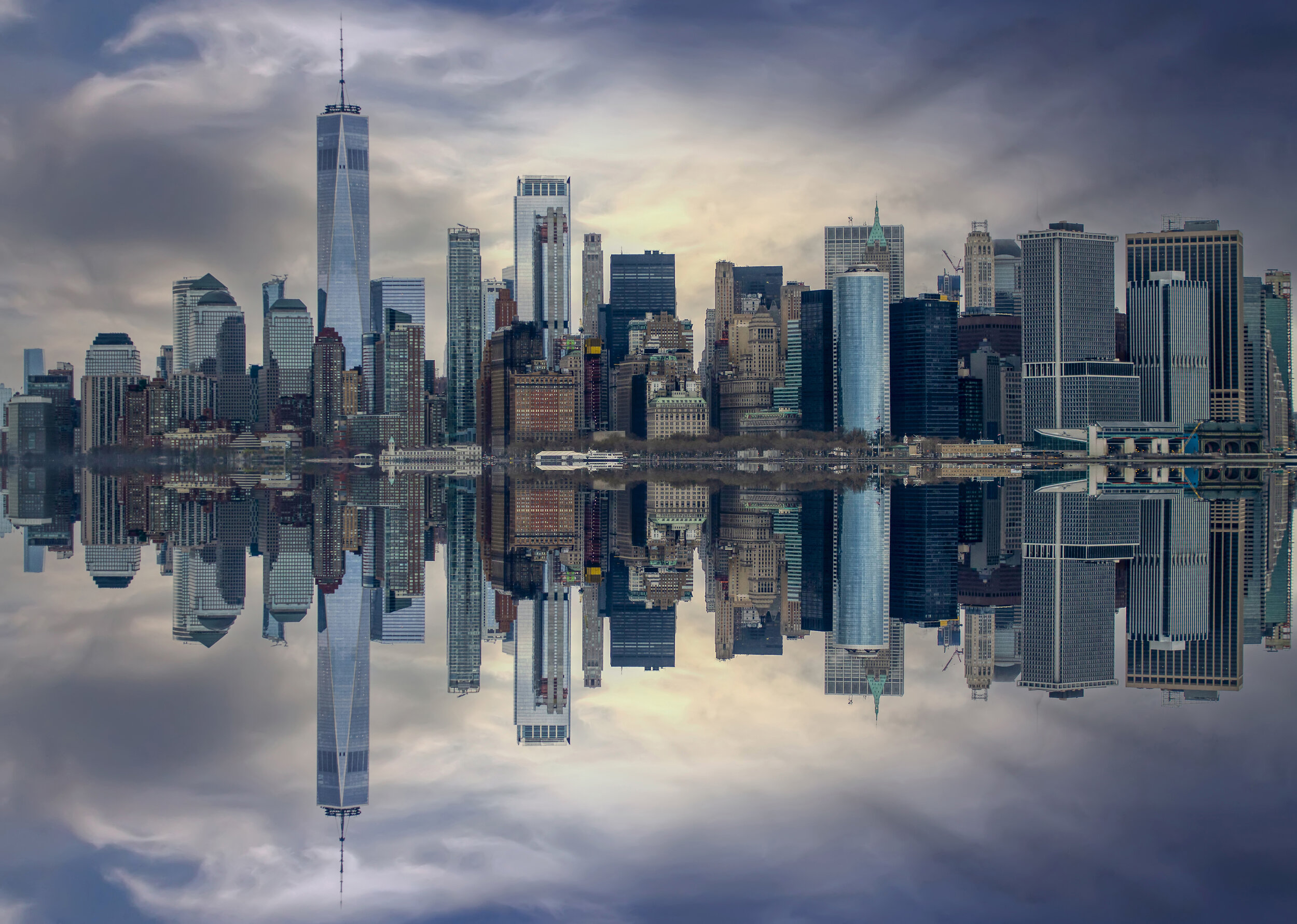 Manhattan Skyline Reflection, NYC