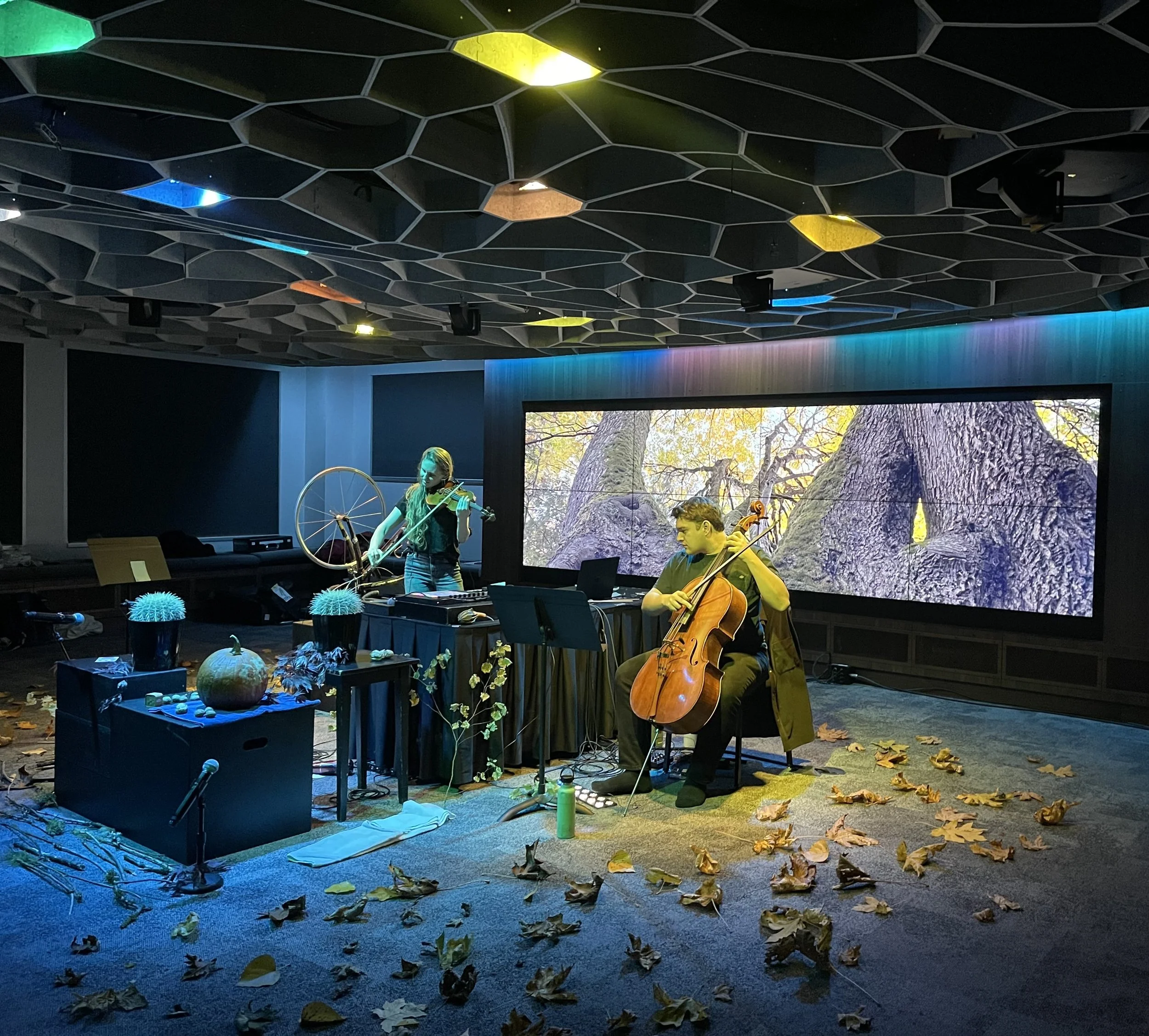 Gabriella Smith + Gabriel Cabezas rehearsing in Octave9