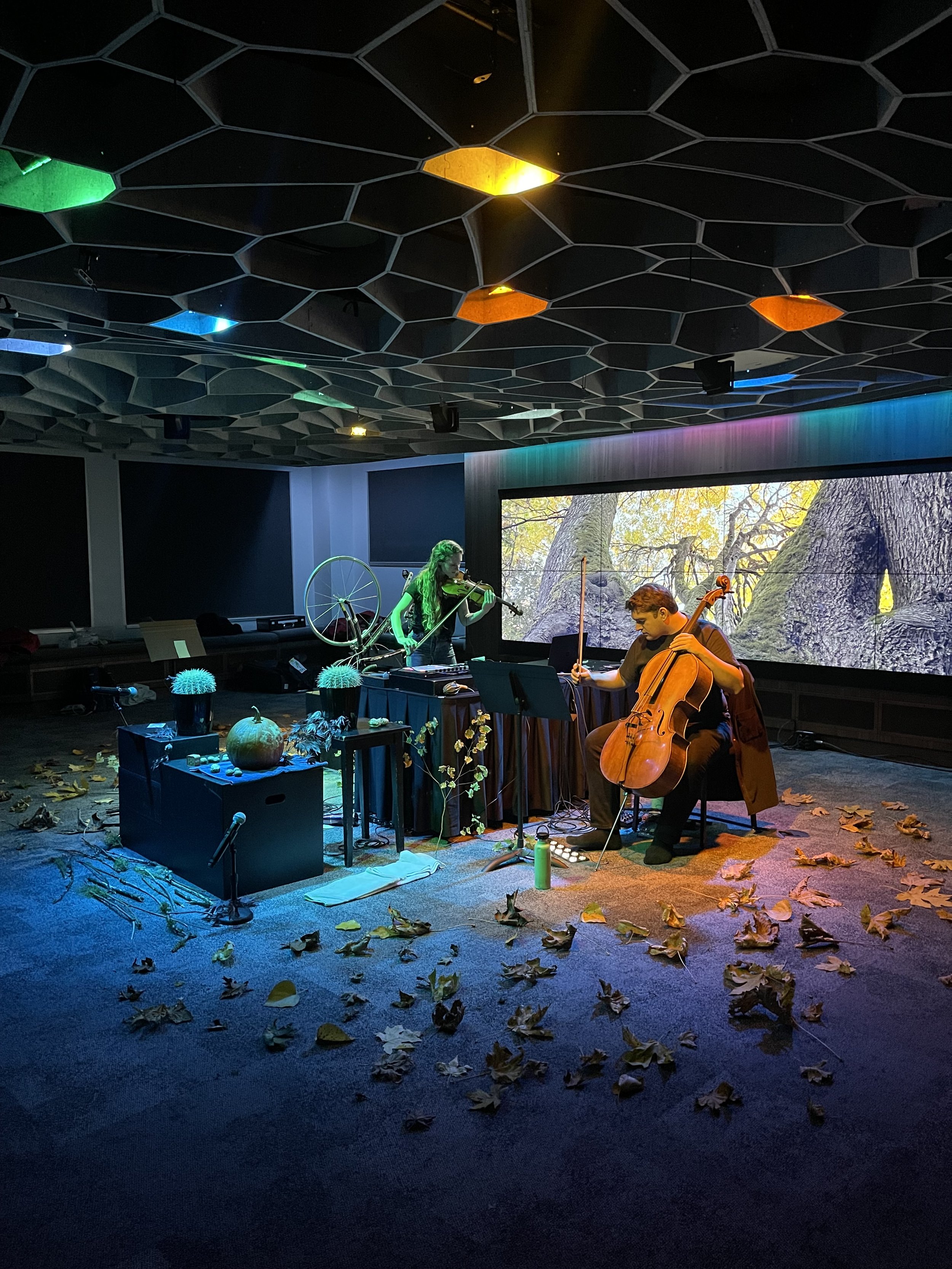 Gabriella Smith + Gabriel Cabezas rehearsing in Octave9