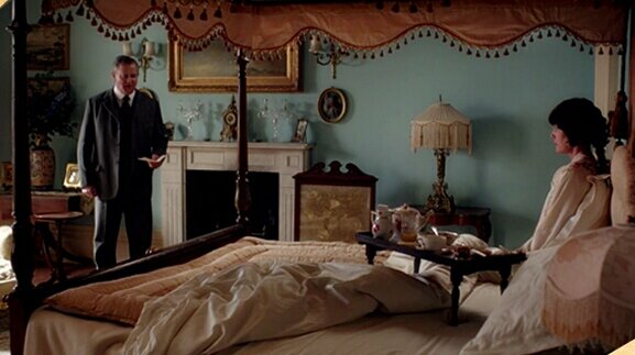 So much comfort in this room. The Countess always gets to enjoy breakfast in bed!