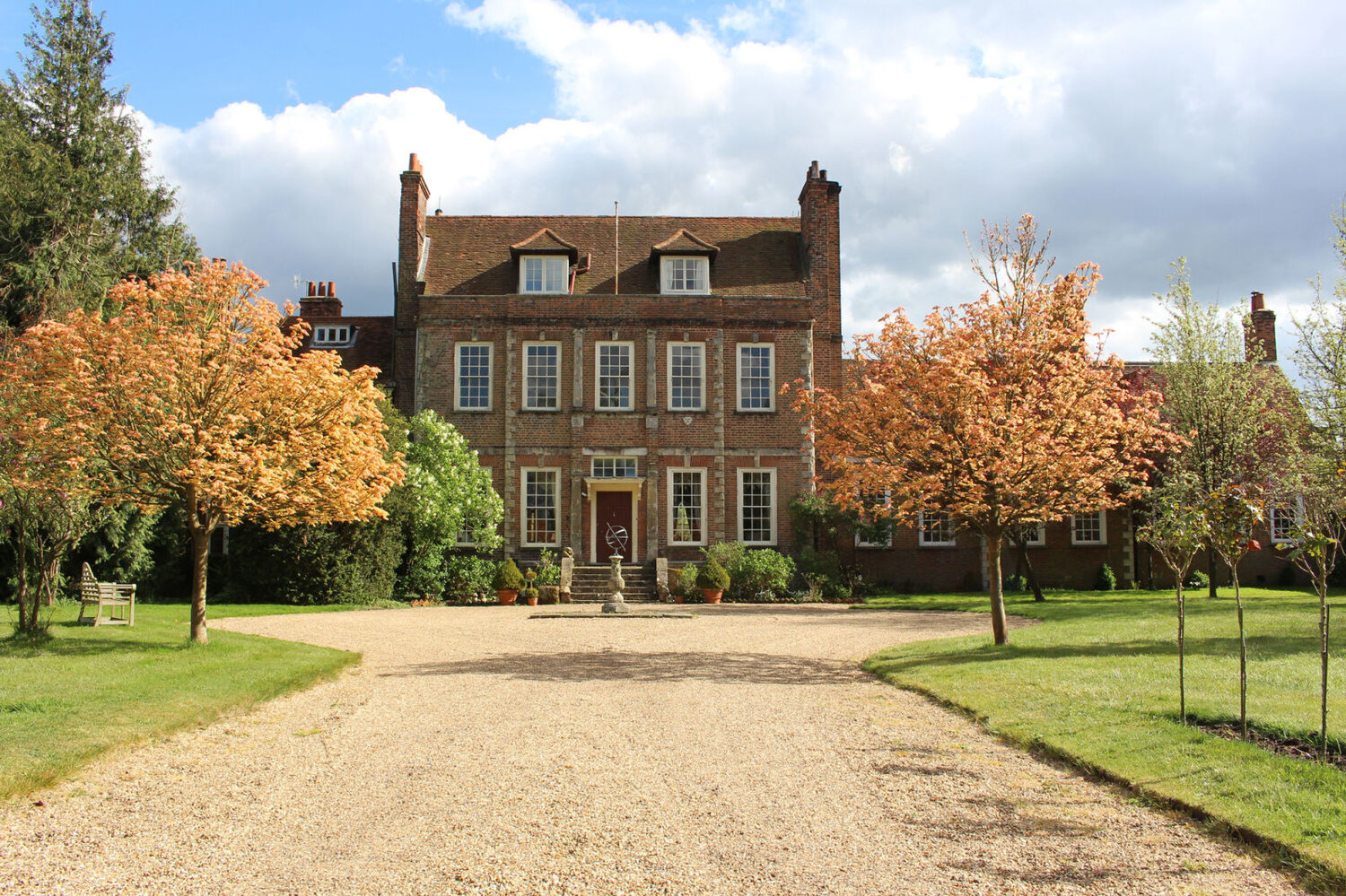 The Facade of Byfleet Manor, the location of the residence of the Dowager Countess
