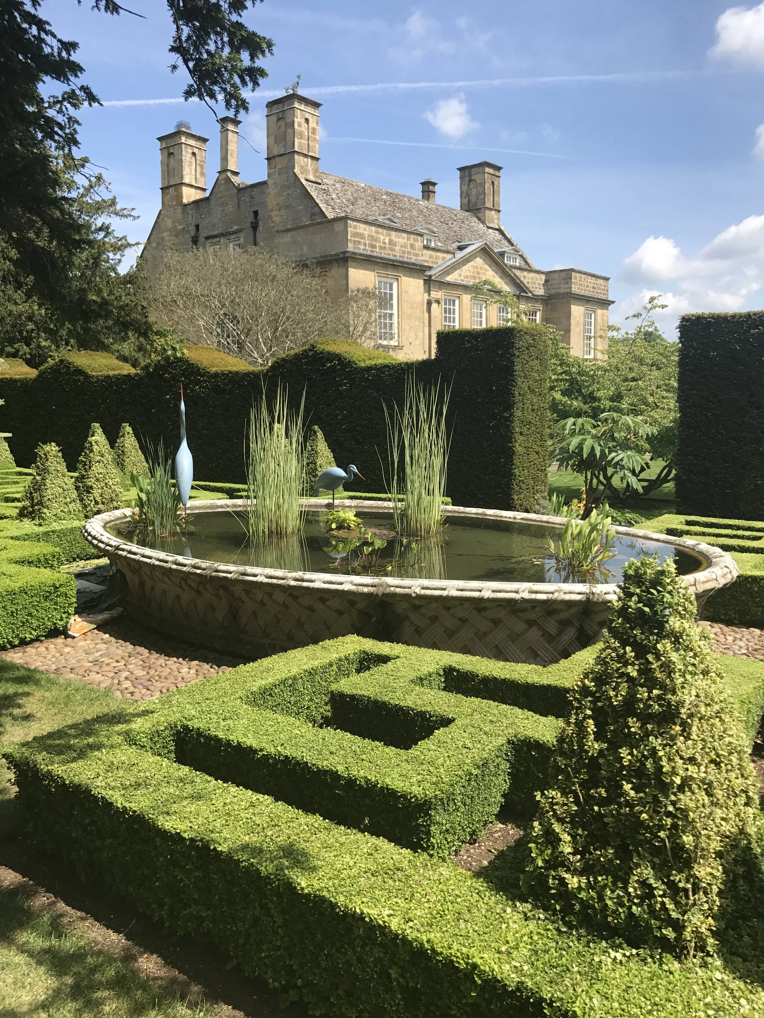 The basketweave pond is so charming