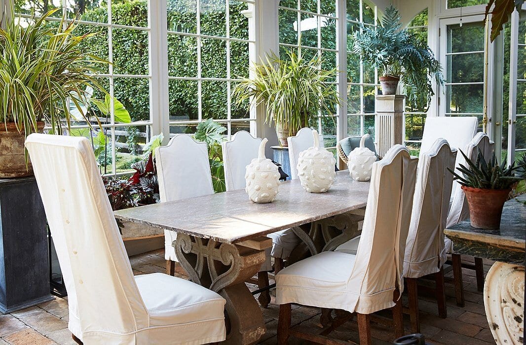The orangery is another room for eating. This kind of room is high on my ‘must-haves’ for my future dream home!