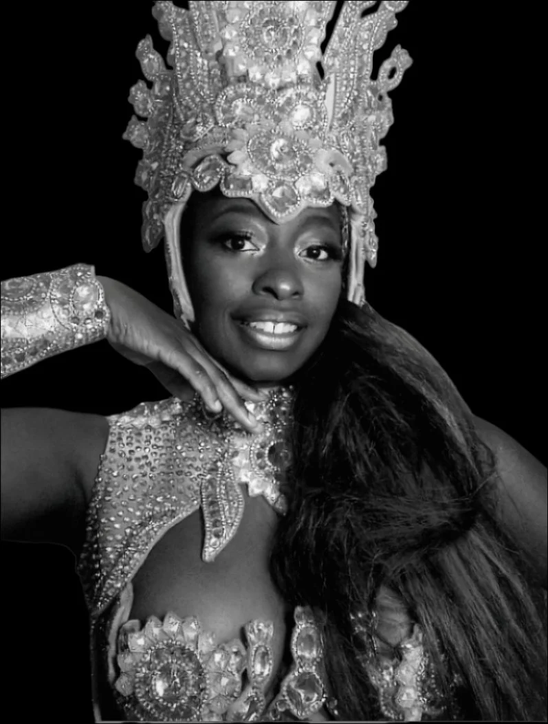 Mena: Black Costume with Colors & Stars