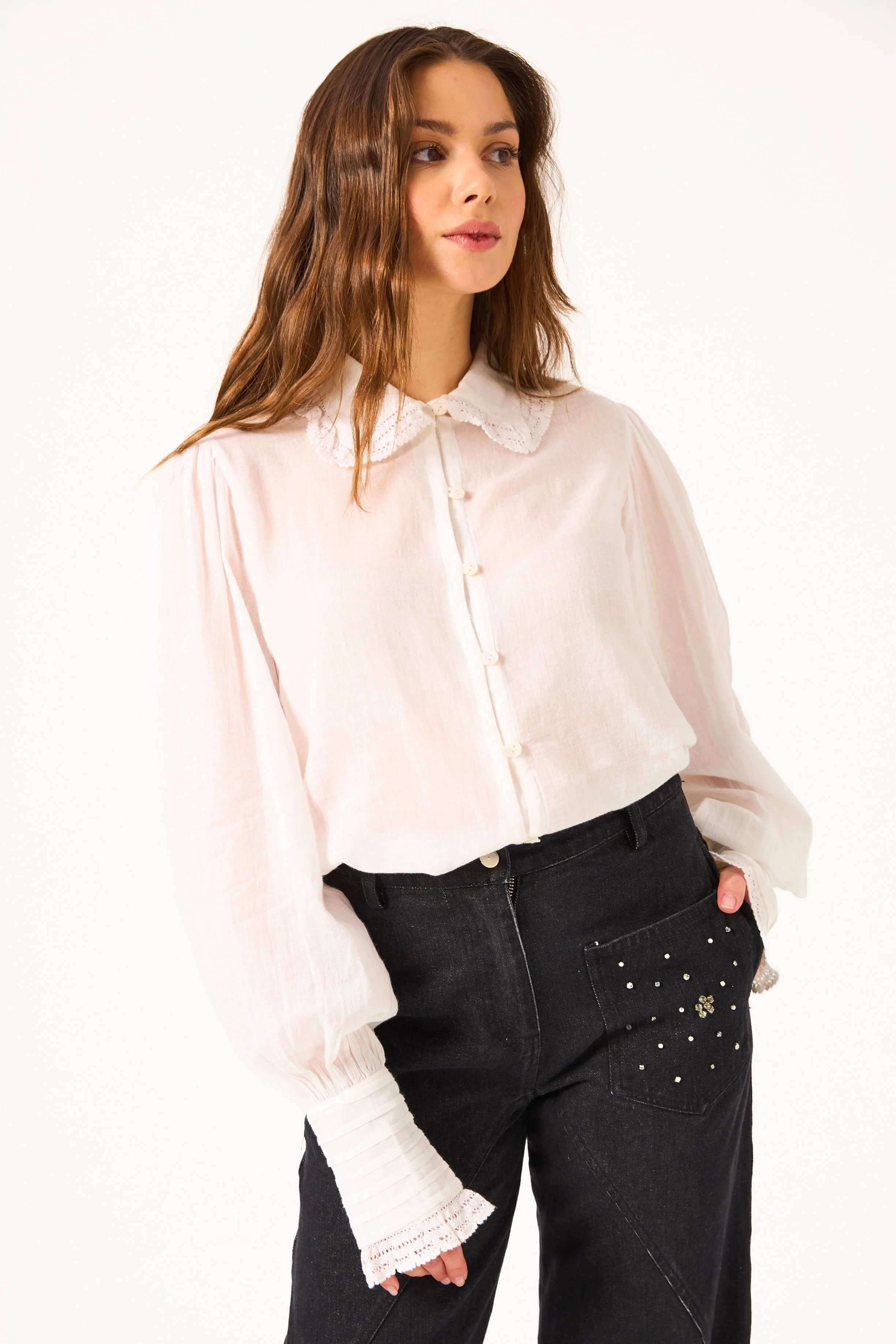 Blouse col claudine