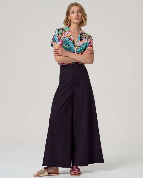 Pantalon large noir Surkana