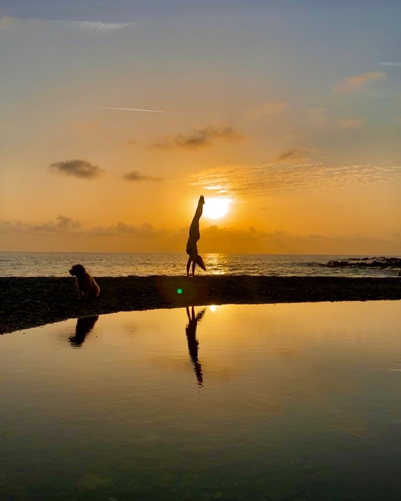 Sunset Yoga#12.December#triopetra#handstand#sunsetvibes#crete#greece#winter#lagoon#schafpudel#yogaliebe#yogaholidays#villathalassatrio#brigitteblanka#yogainspiration#dailypractice#adhomukhavrksasana#dynamicmeditation#movementismedicine#breathe#happin