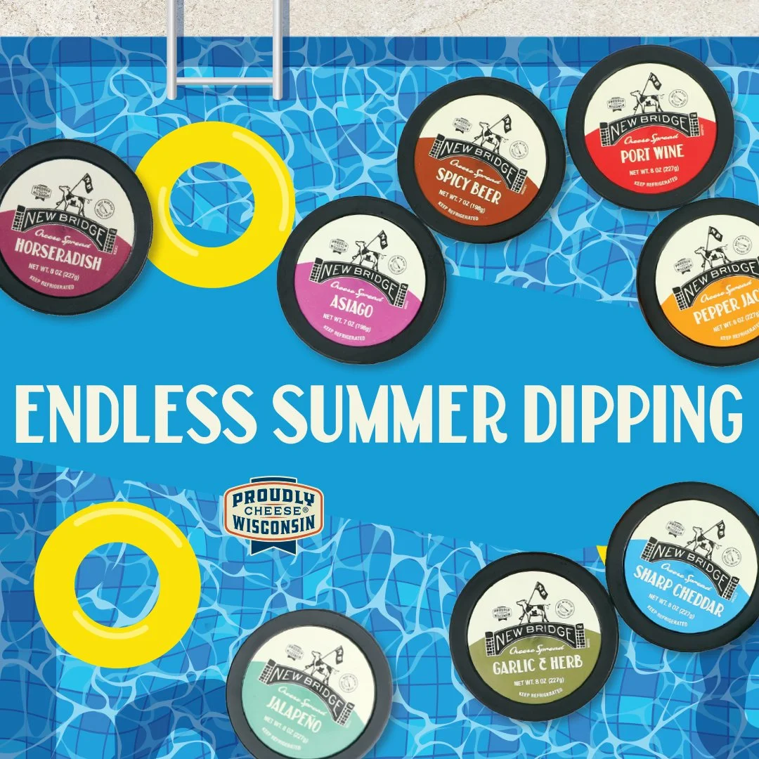 Cannonball into flavor. 💦  Our Cheese Spreads are poolside-approved.