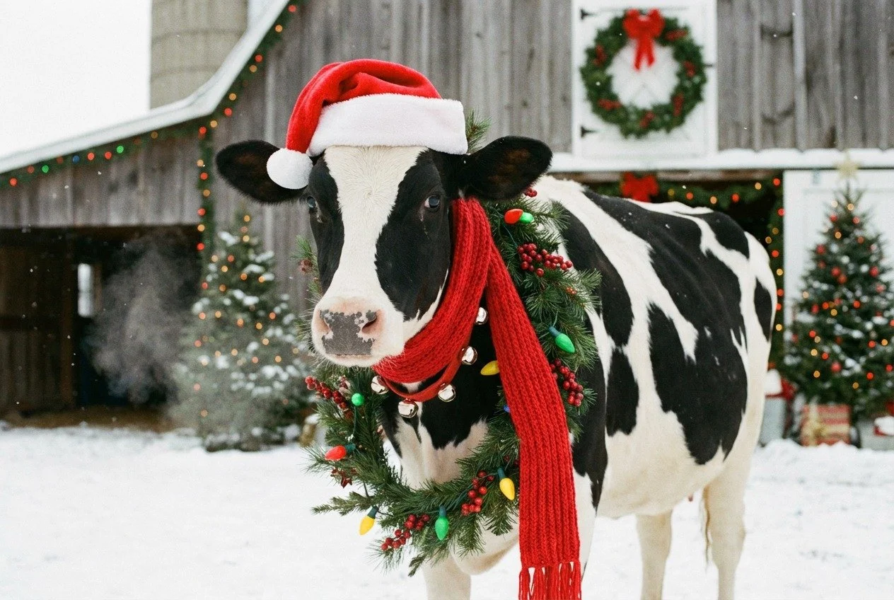 Festive moo-d activated 🐄 Happy Holidays!