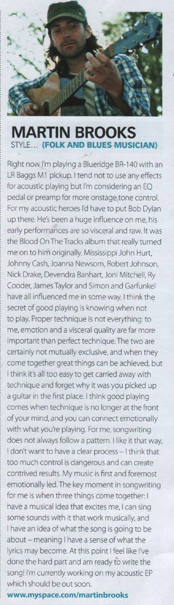 Interview from Acoustic Guitar Magazine