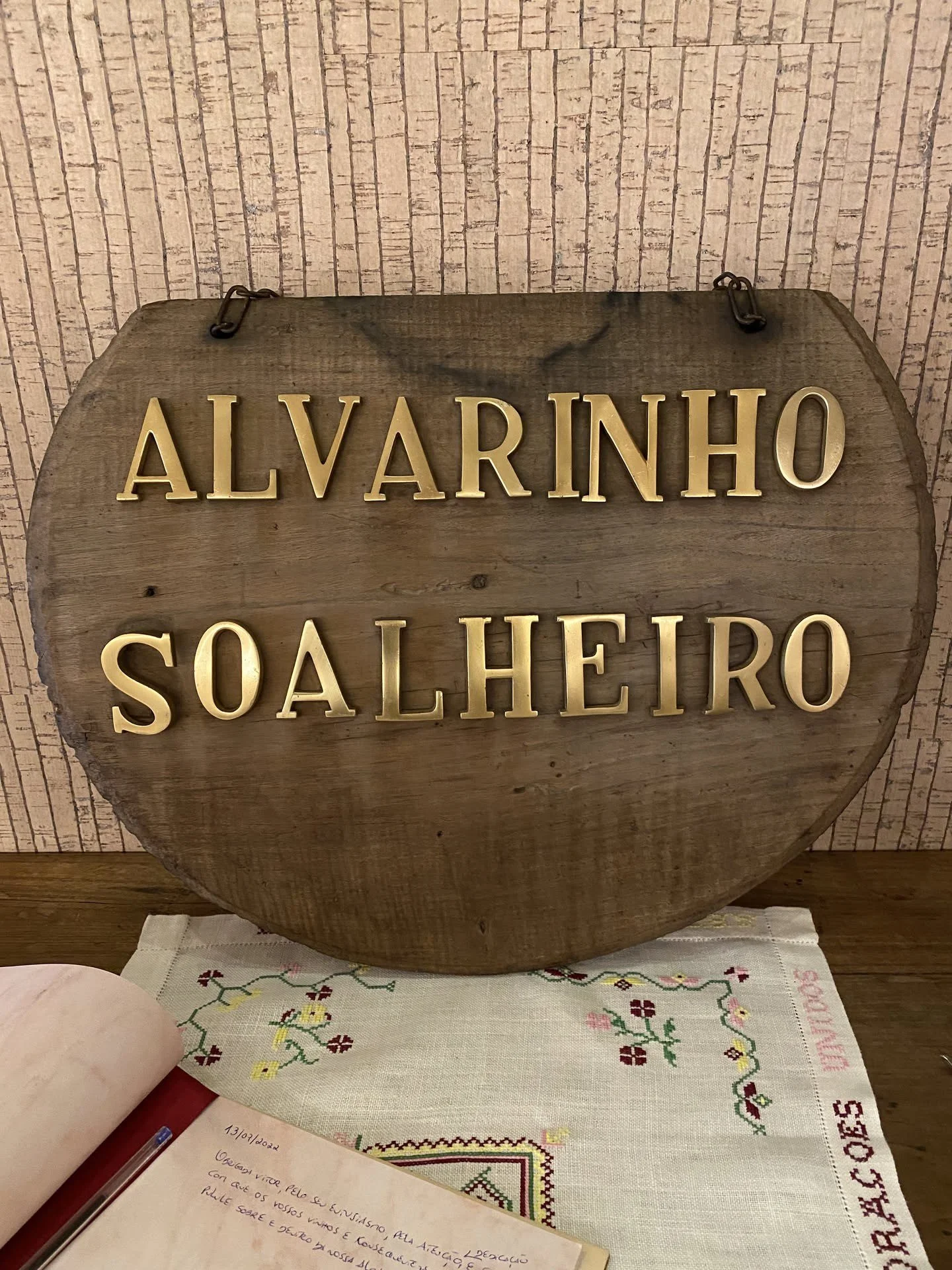 The old Alvarinho Soalheiro sign at the winery