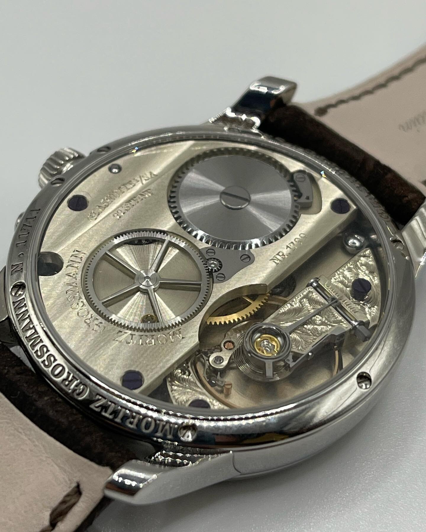 Personal NWA: The @moritz_grossmann_ Central Second. I didn&rsquo;t plan on buying this.  I saw it at @osterjewelers when on a vacation, and the caseback view changed my plans. 

#moritzgrossmann #germanwatch #watchesofinstagram