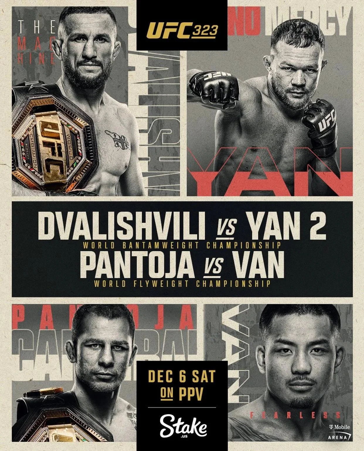 UFC 323: Dvalishvili vs. Yan 2 - Poster