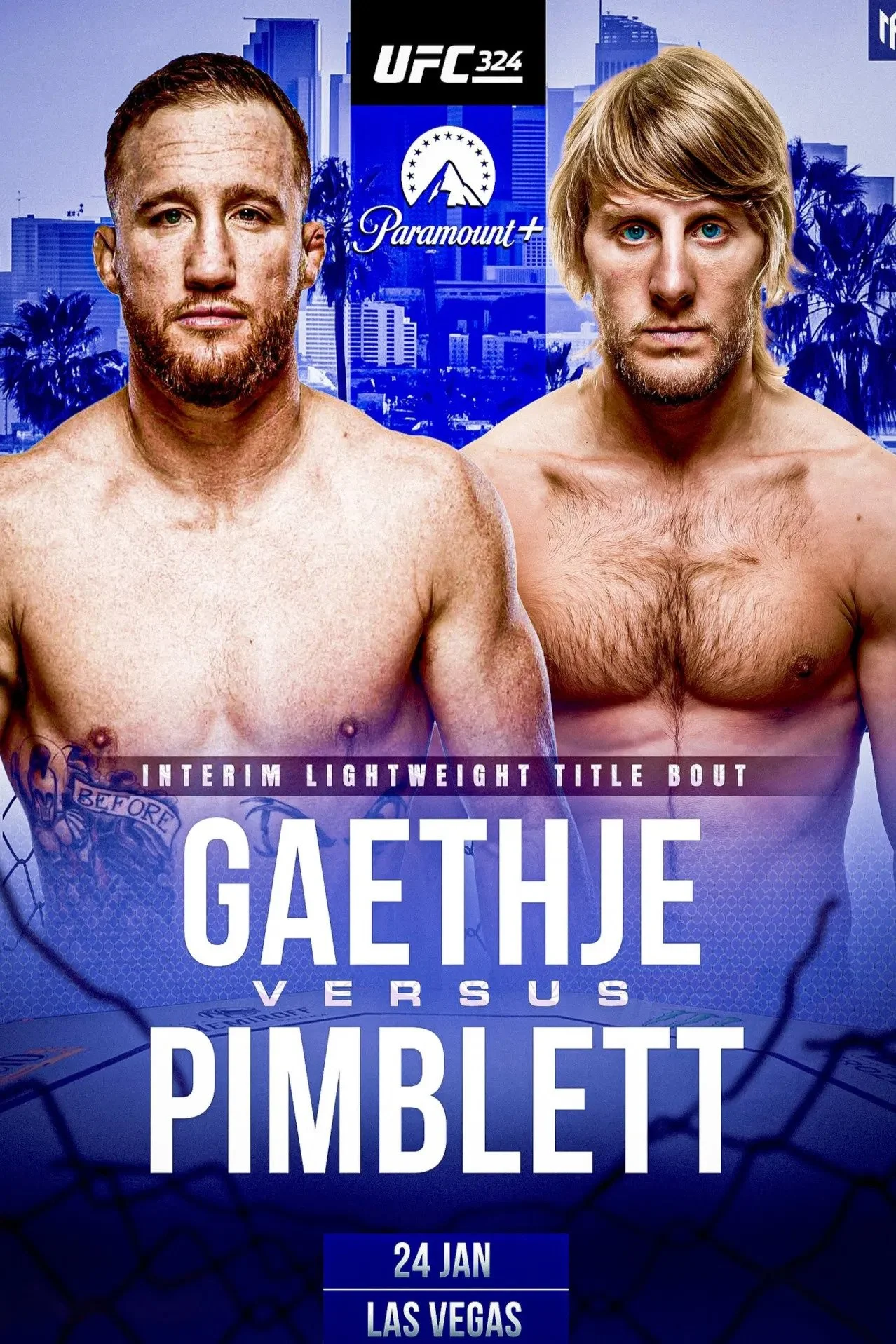 UFC 324: Gaethje vs Pimblett - Poster