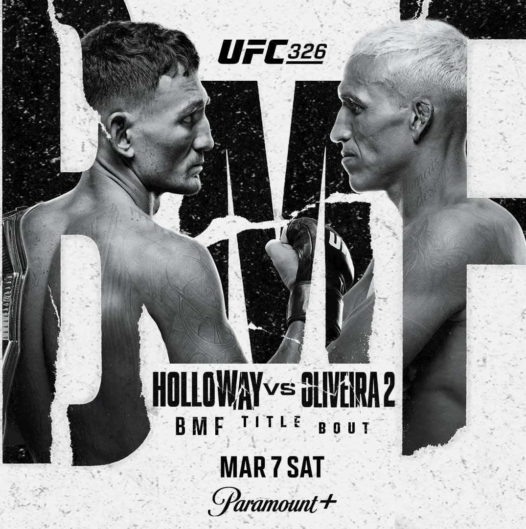 UFC 326: Holloway (c) vs Oliveira 2 - poster