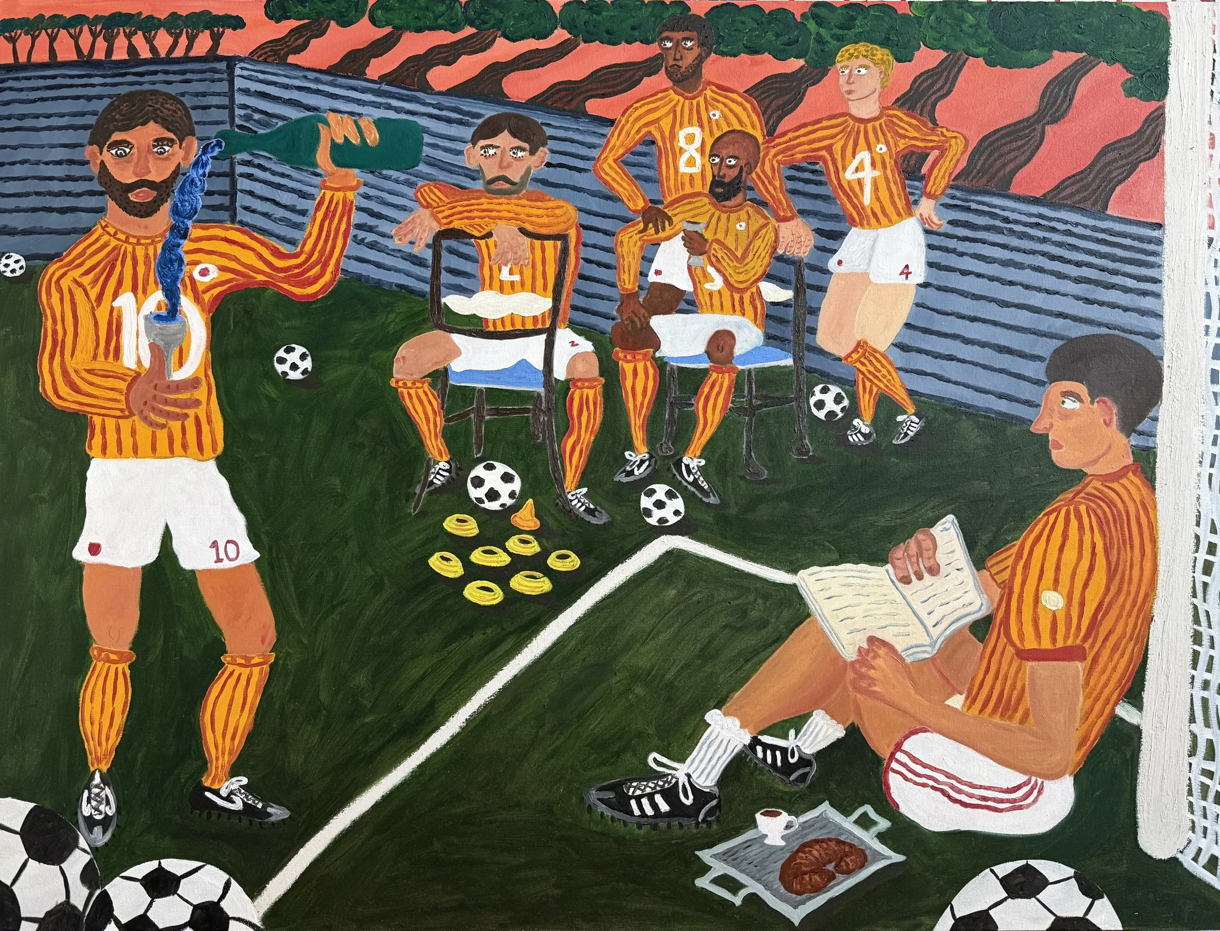 Captain’s Practice (Fluid Tactics), 48” x 36”, Oil on canvas, 2026. 