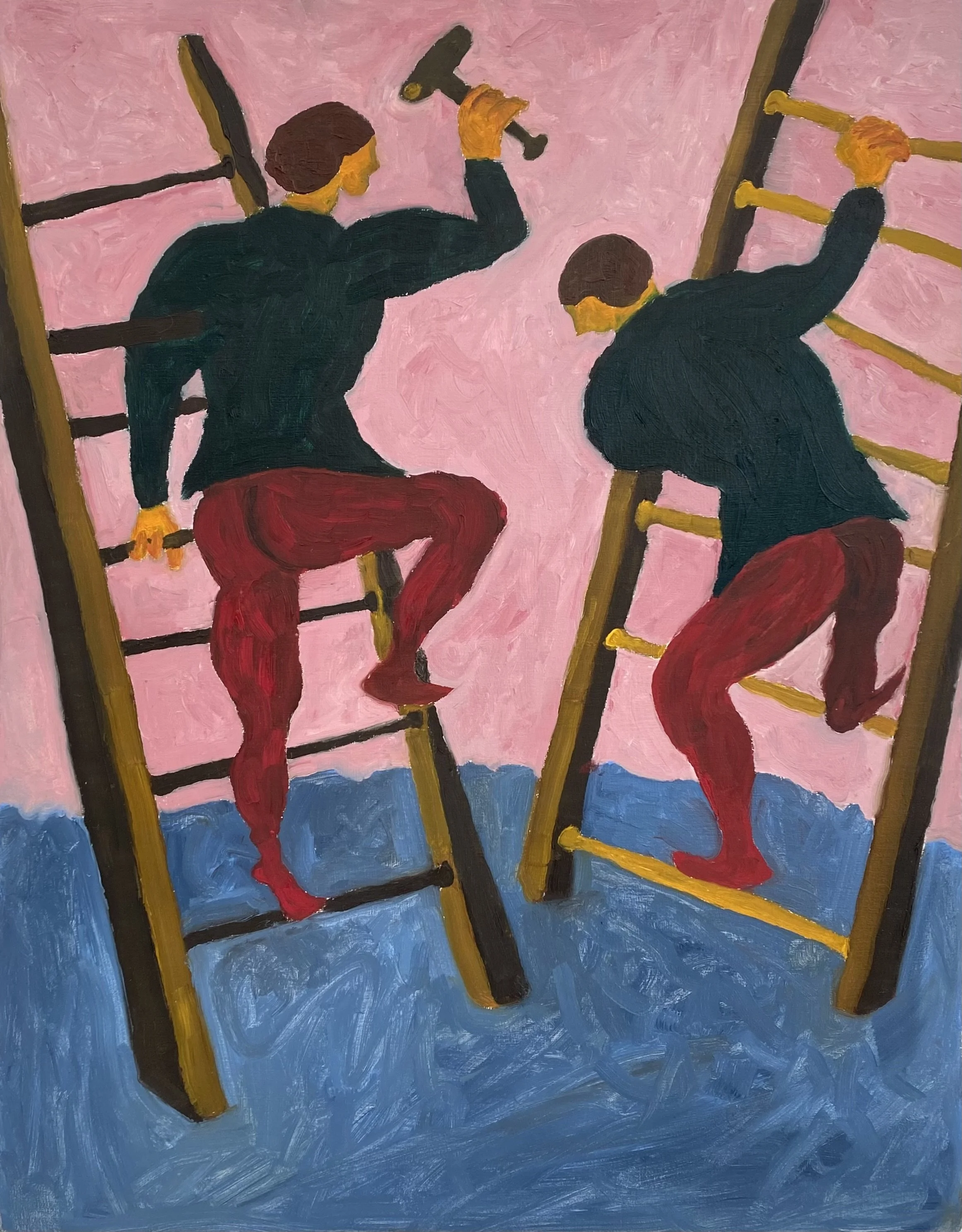 "Excessive responsibilities", Oil on panel, 14” x 11”