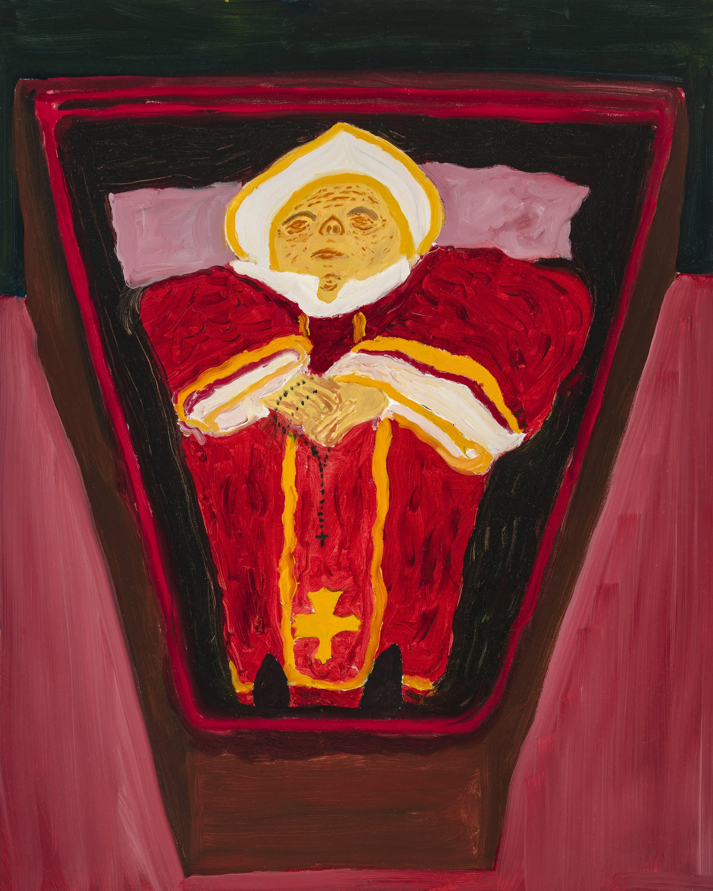 "The Embalmment", Oil on board, 20” x 16”,