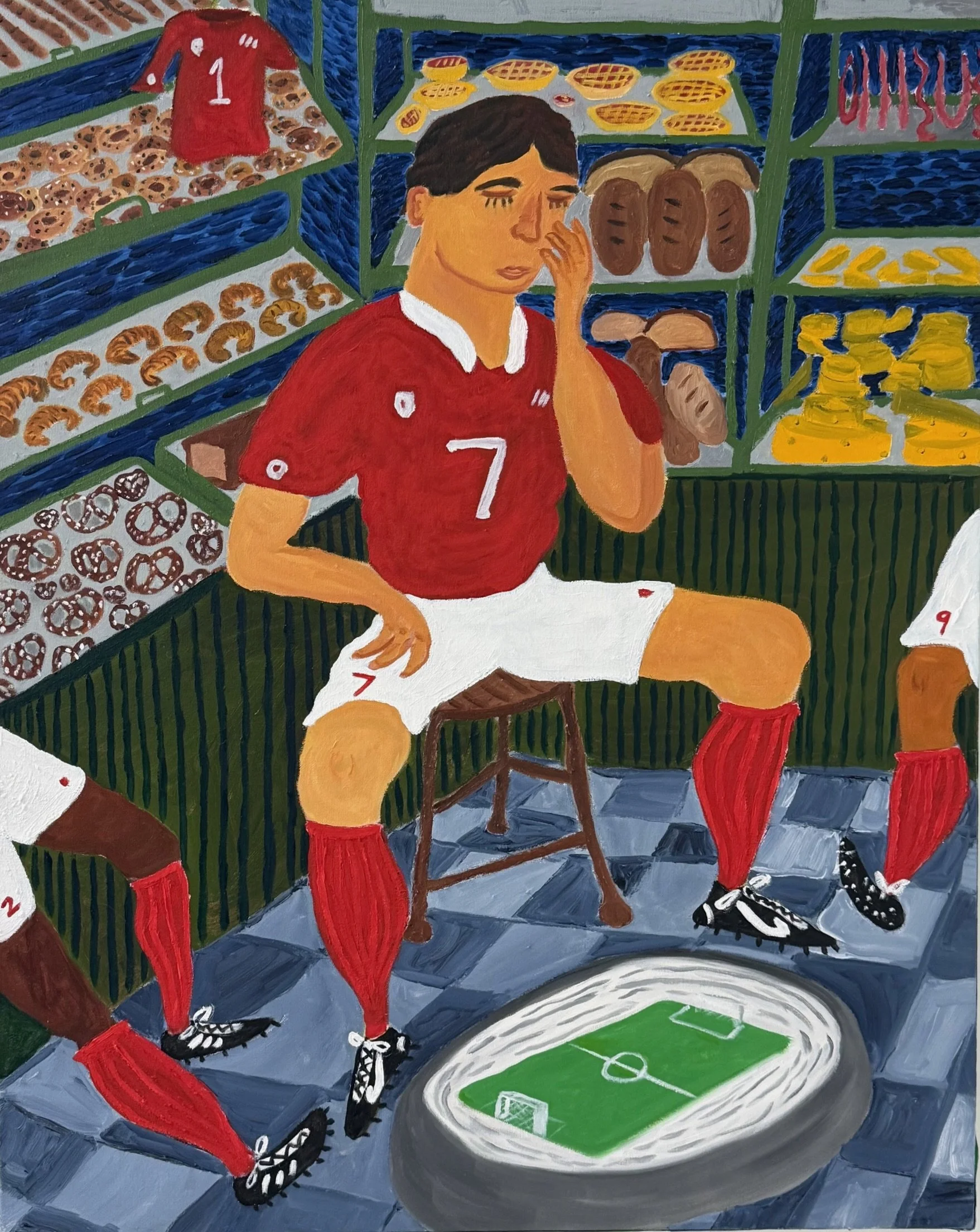 Halftime Ritual, Oil on canvas, 24” x 30”