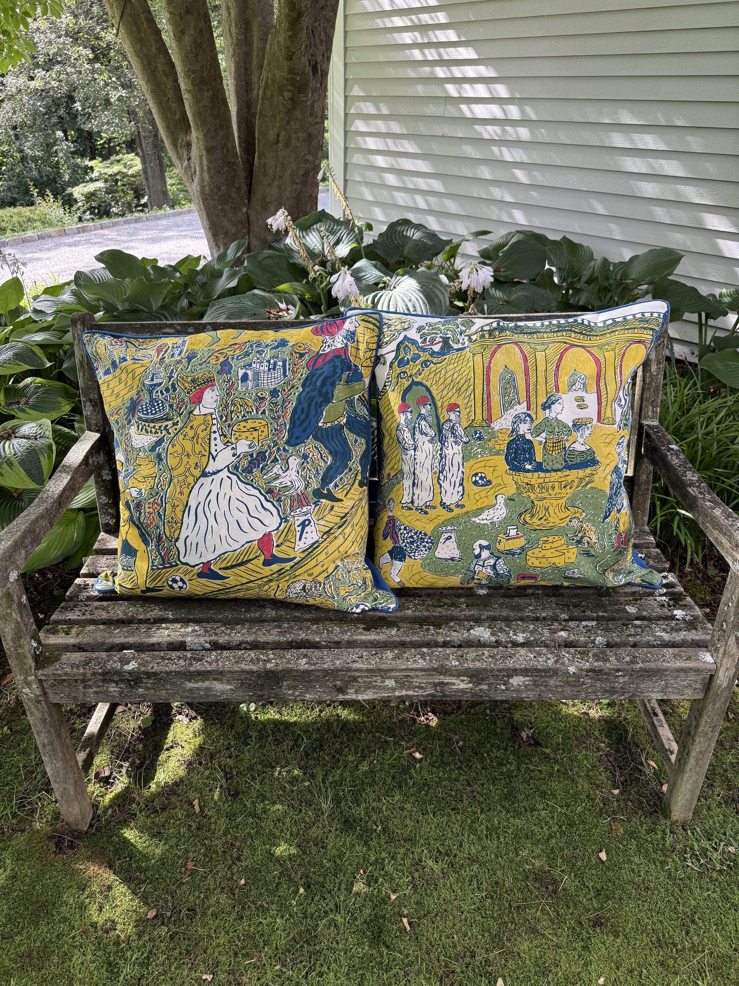 "Aged Alliances", 2024, Silkscreen on cotton sateen, 8 yards. Printed at Fabric Workshop and Museum
