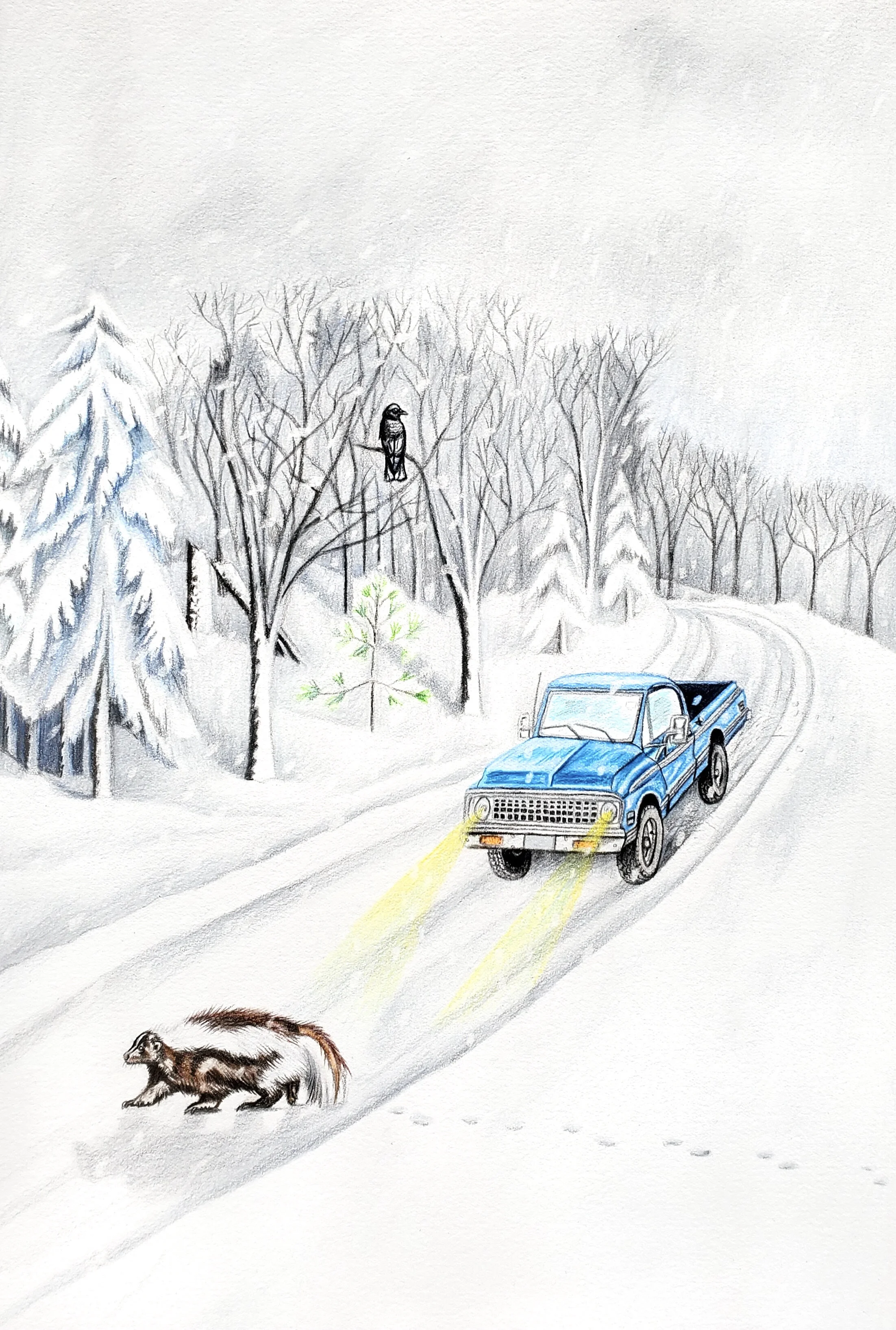 Cover illustration for "The Trouble with Cool: The power's out, the pressure's on" (colored pencil on Fabriano Artistico hot press watercolor paper)

Book available here: https://www.amazon.com/dp/1736842307/ref=redir_mobile_desktop?_encoding=UTF8&fb