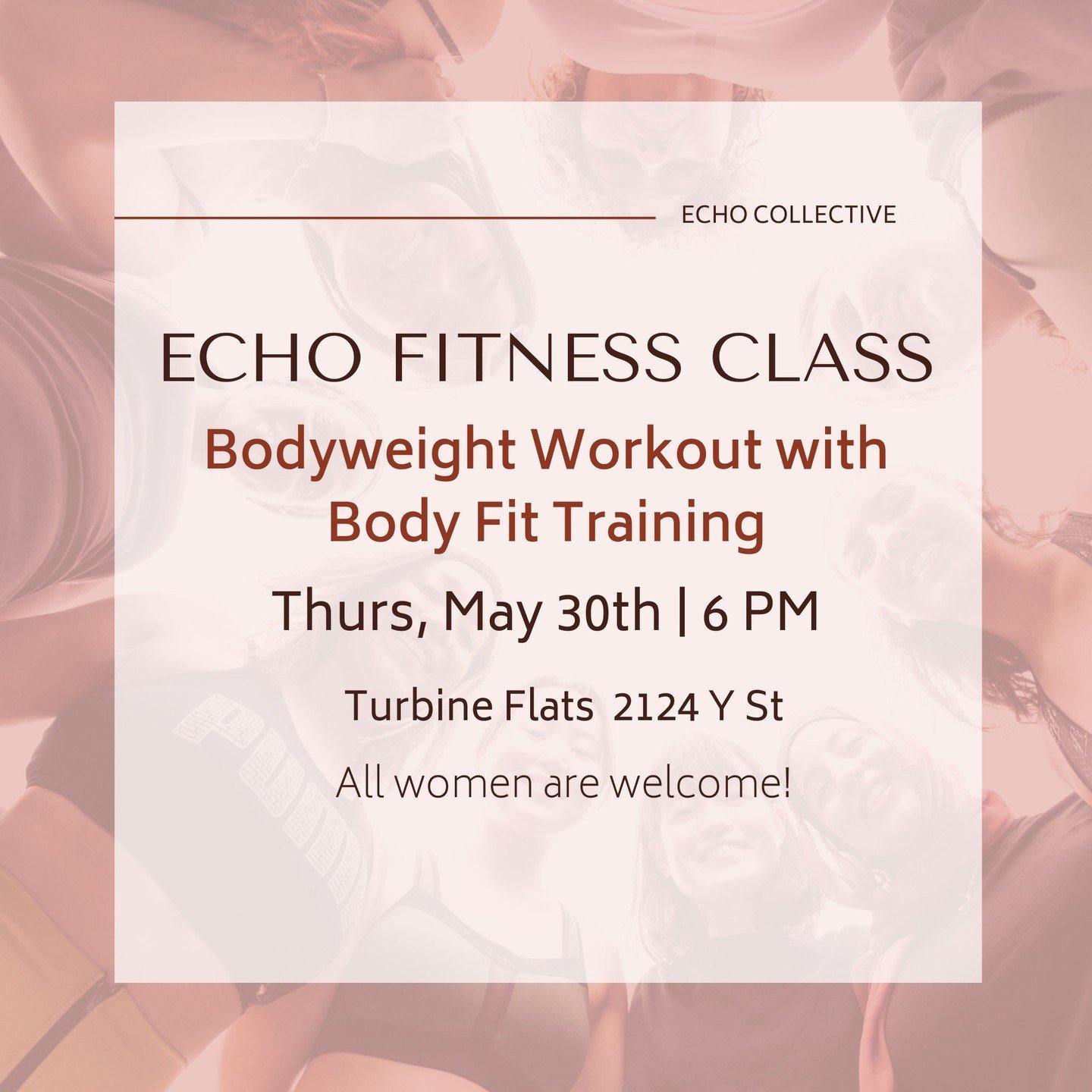 Join us for a free bodyweight class with Jeralee Hahn! This class is a safe and fun place for women to exercise in community. ⁠
⁠
The class is held in the front gallery room. No registration is required. Please enter through the doors along Y Street.