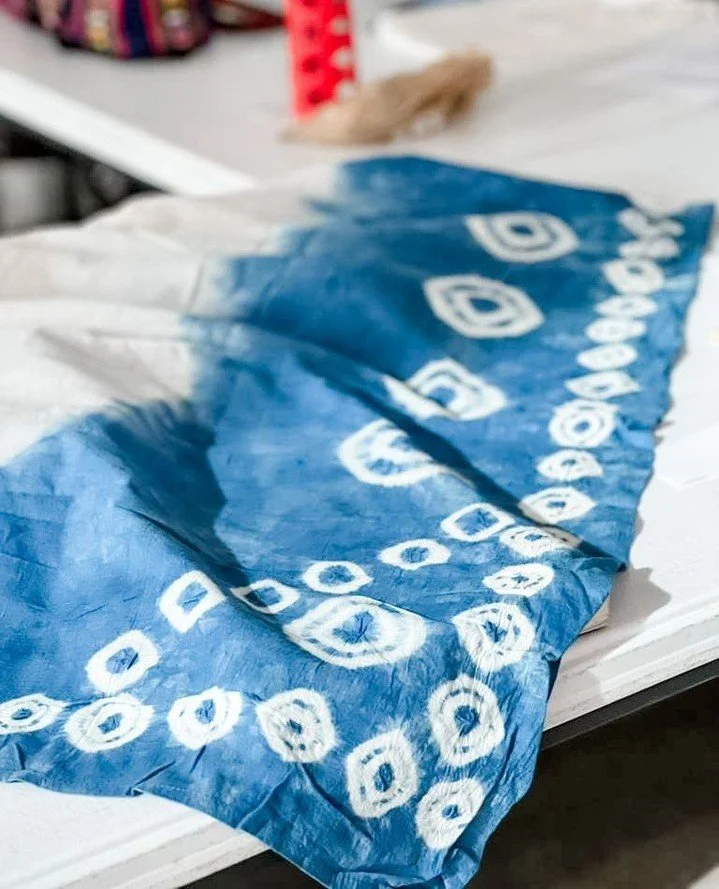 Our first public silk scarf dyeing workshop was a hit! Want to join us next time? All are welcome. Just send us a DM to register.