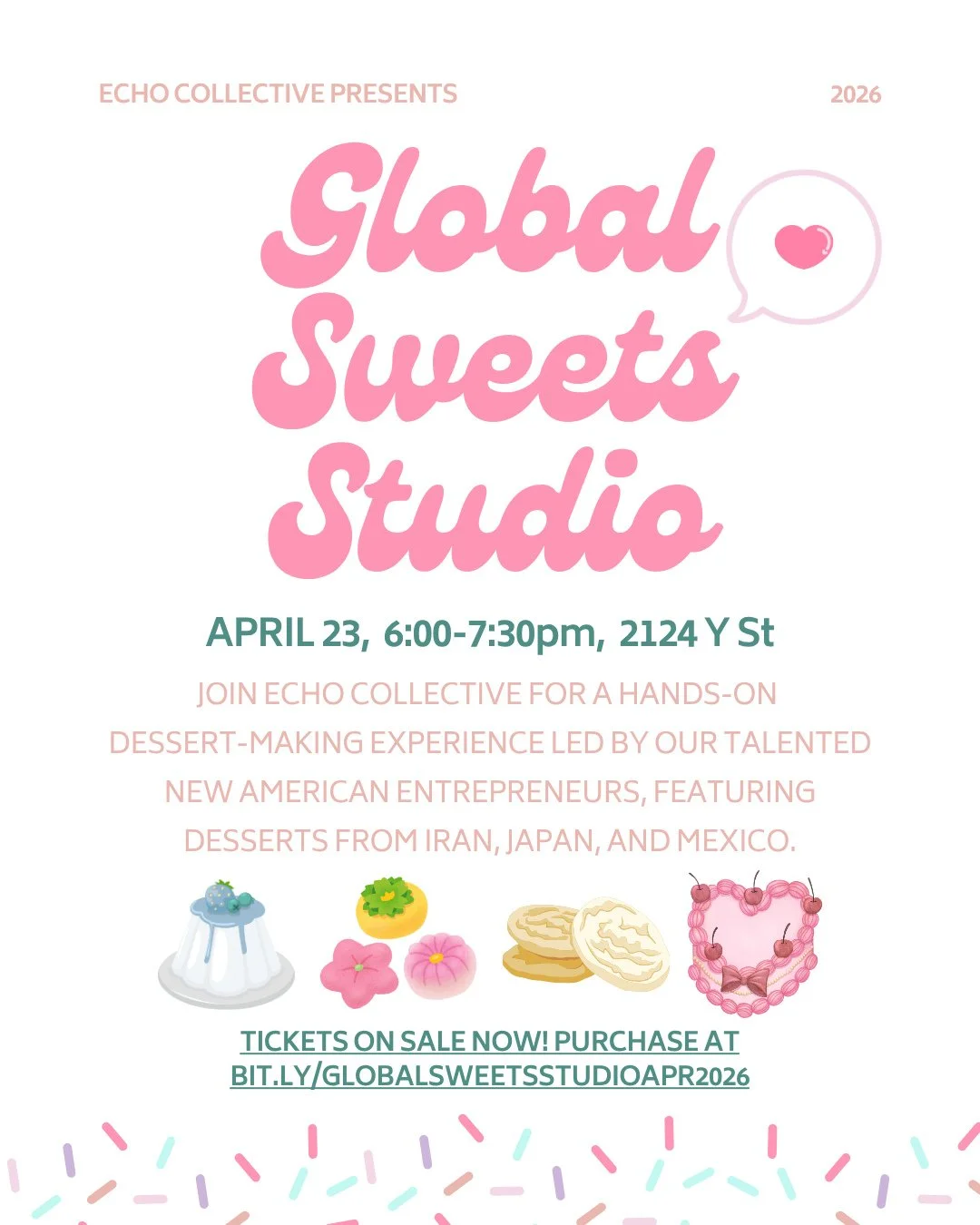 Announcing: Global Sweets Studio! Join us for a hands-on dessert-making experience led by our talented New American entrepreneurs. 😋 ⁠
⁠
Each class features a different international sweet along with the story behind it. This series celebrates the f